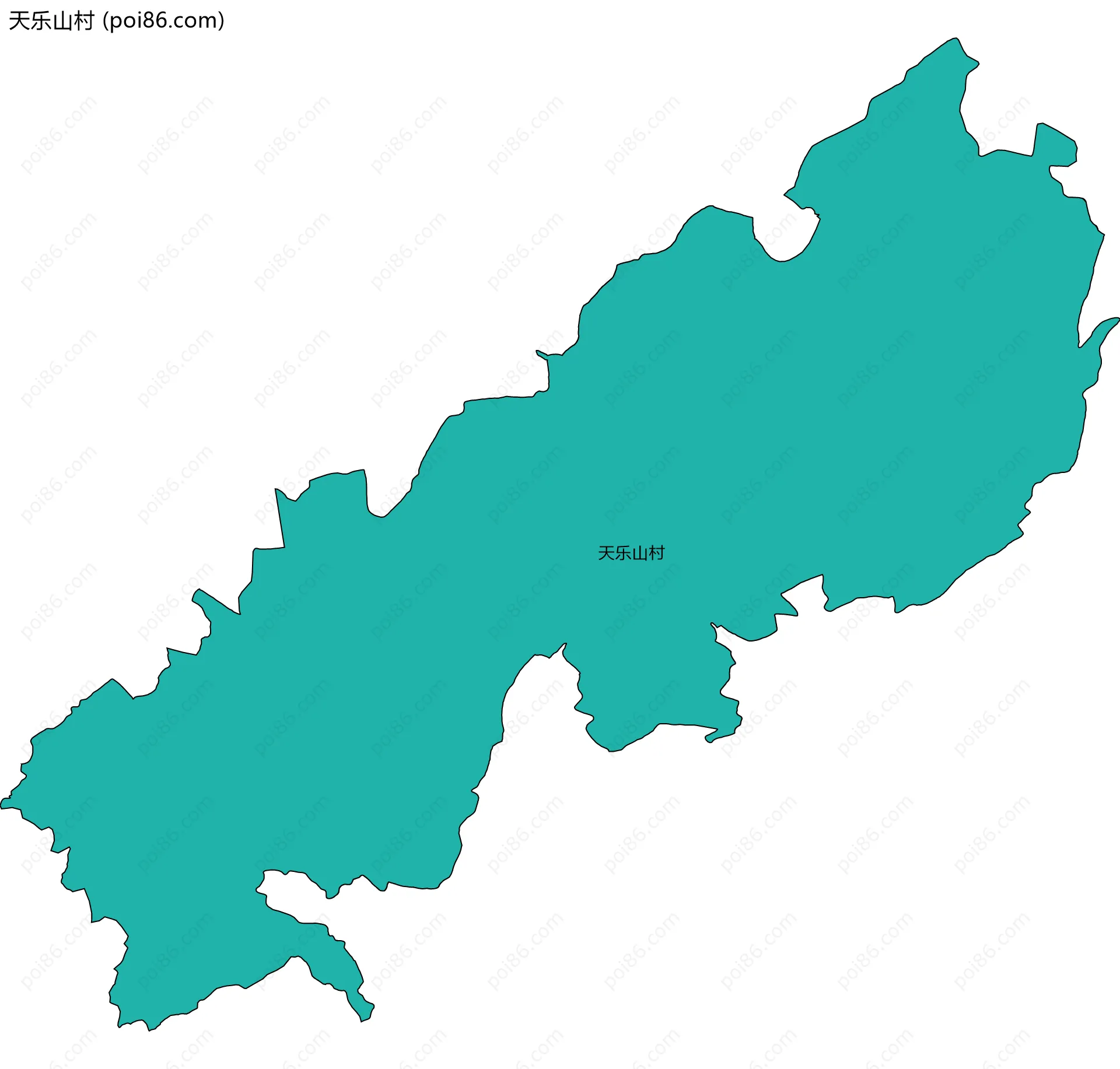 天乐山村边界地图