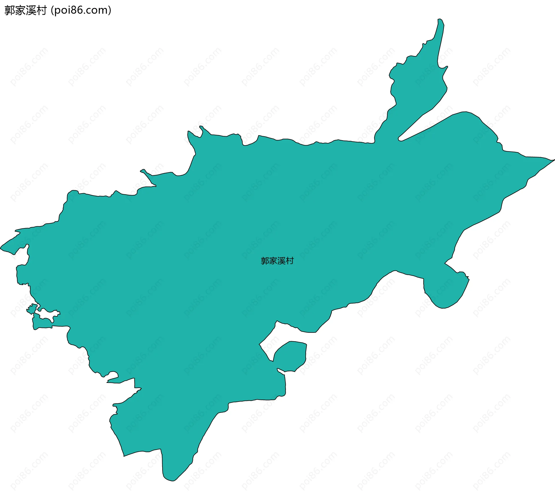 郭家溪村边界地图