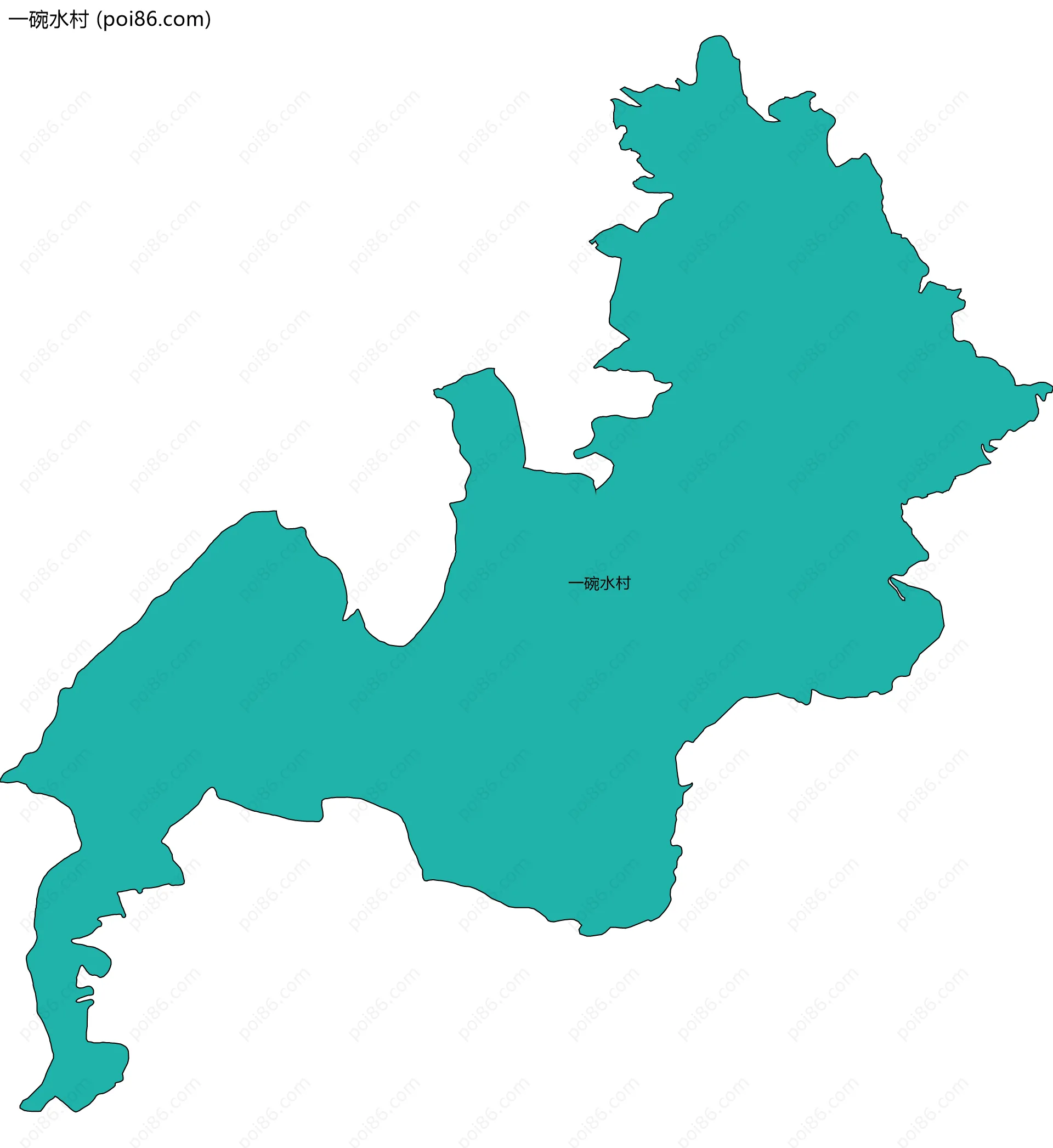 一碗水村边界地图