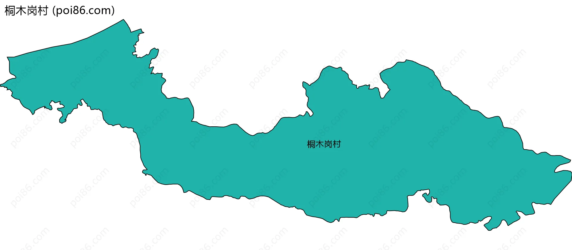 桐木岗村边界地图