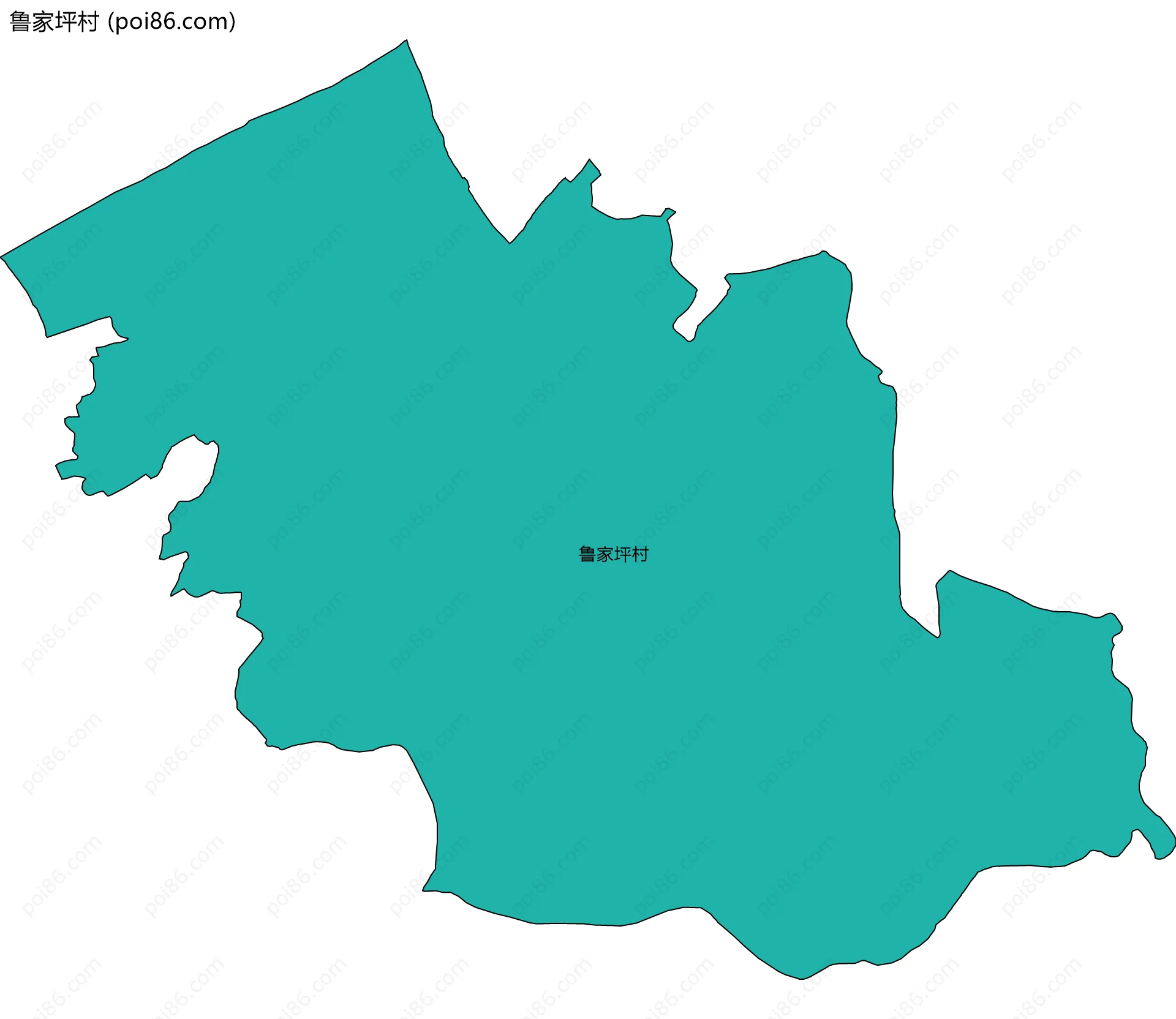 鲁家坪村边界地图