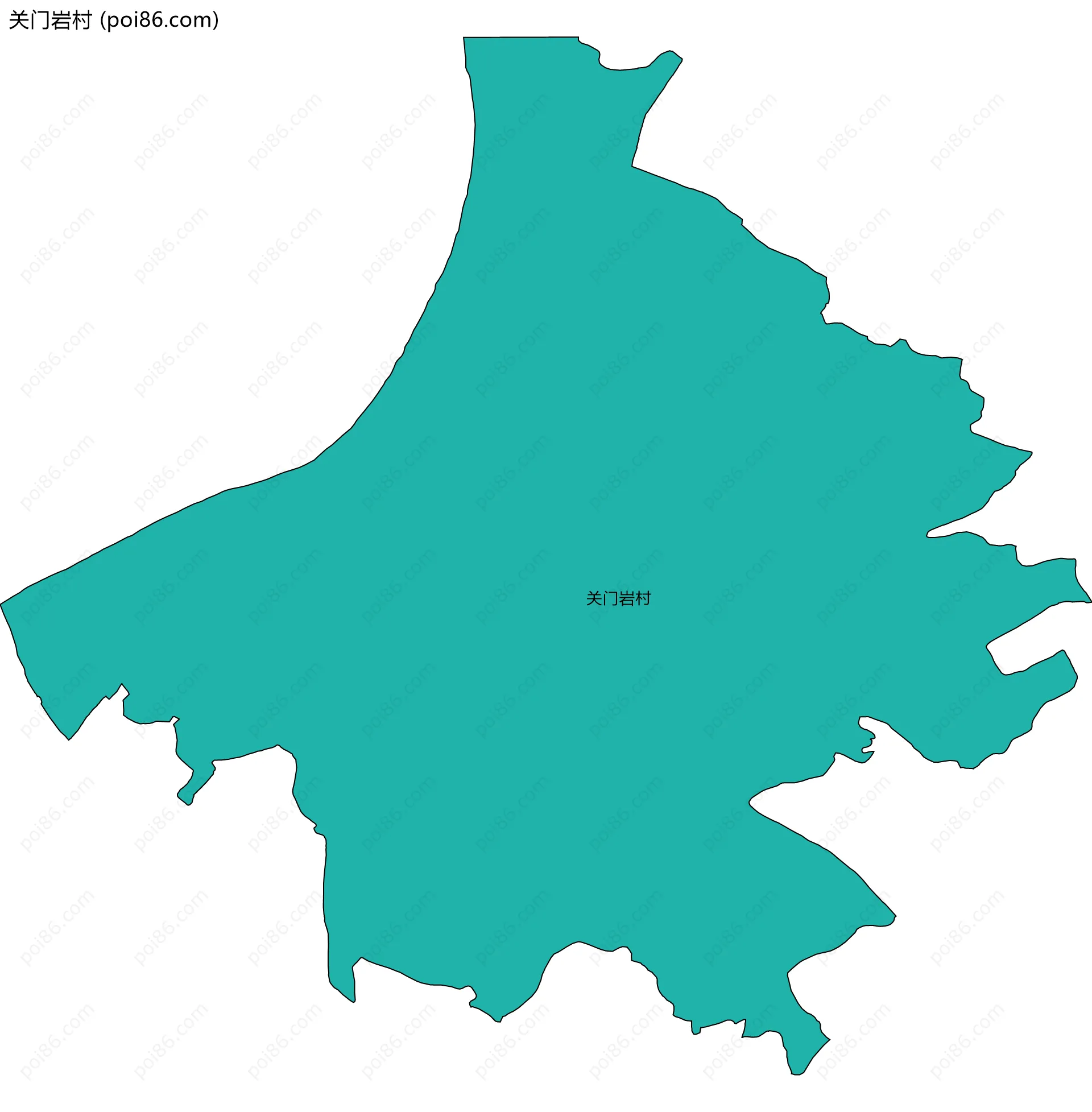 关门岩村边界地图