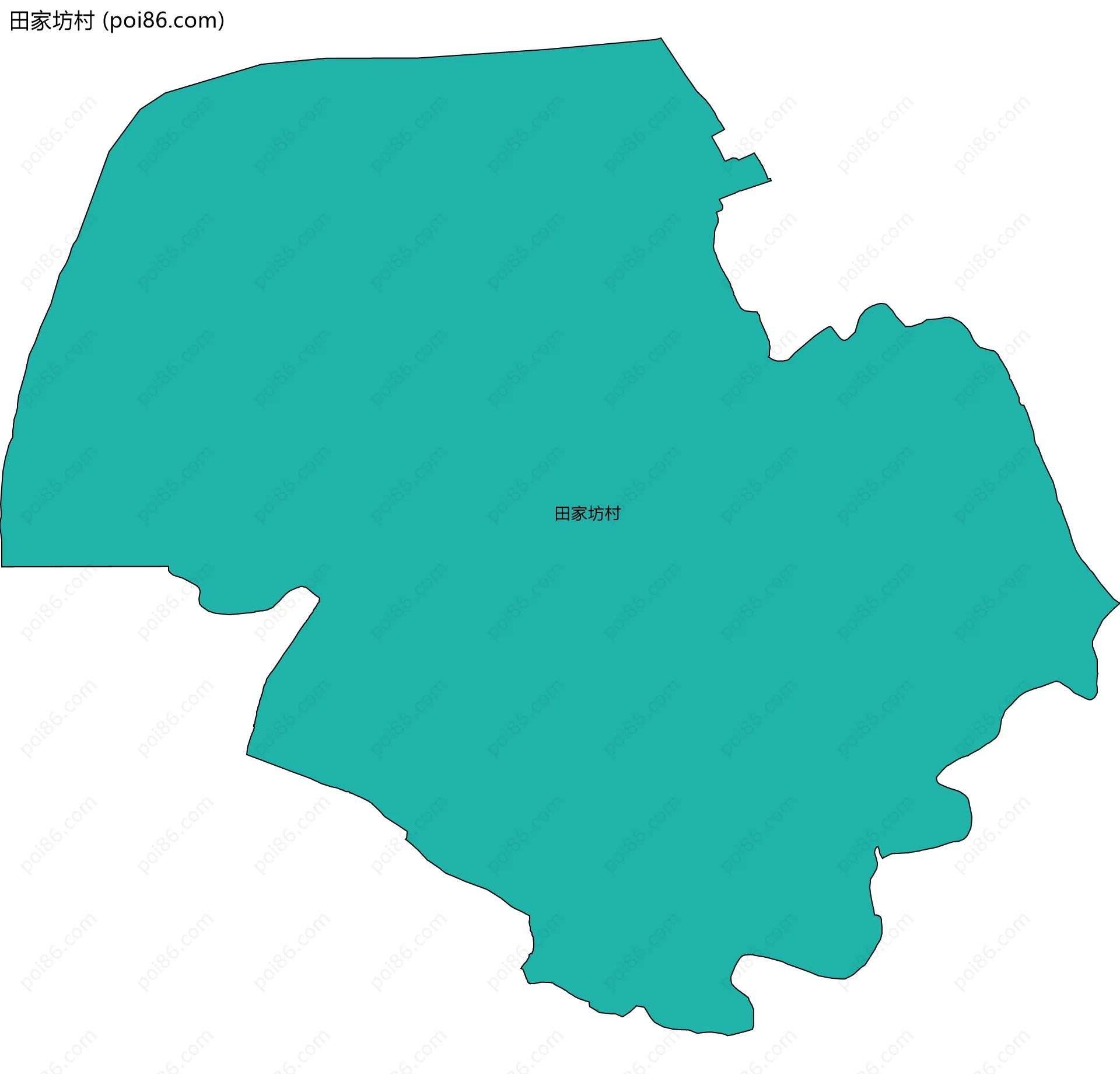 田家坊村边界地图