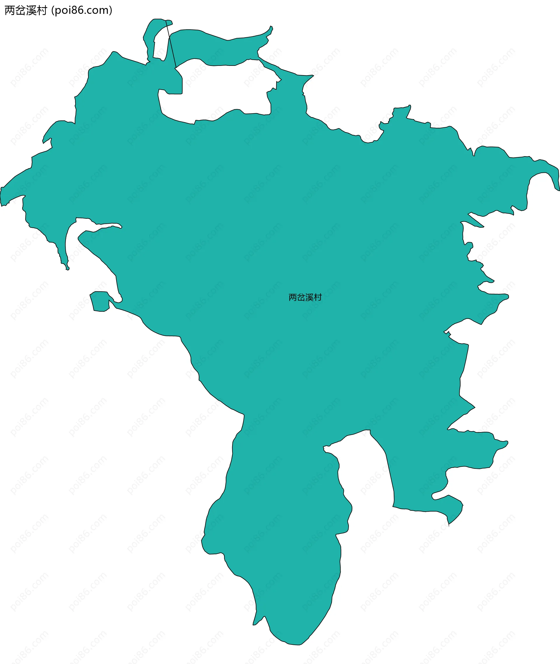 两岔溪村边界地图