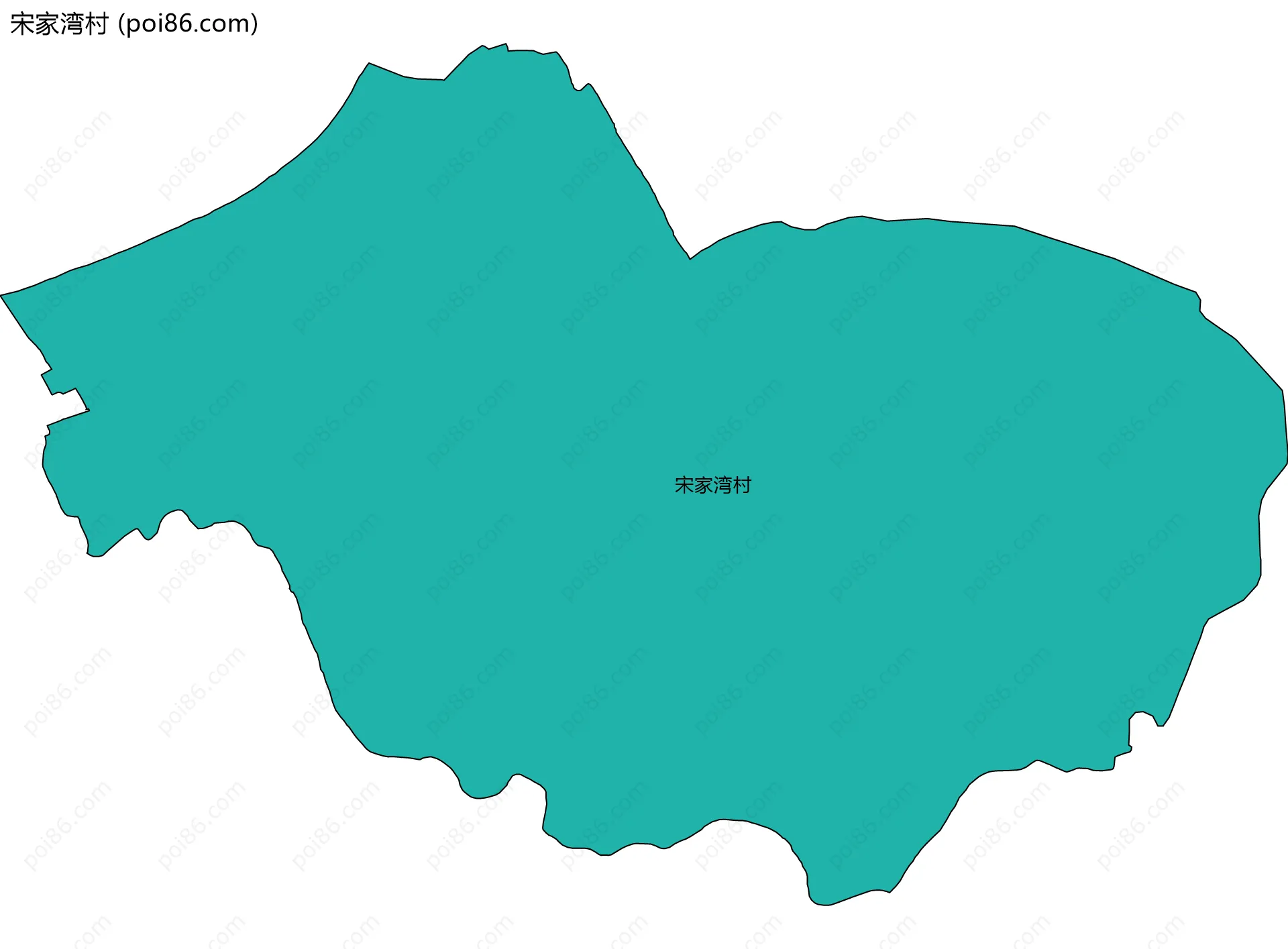 宋家湾村边界地图