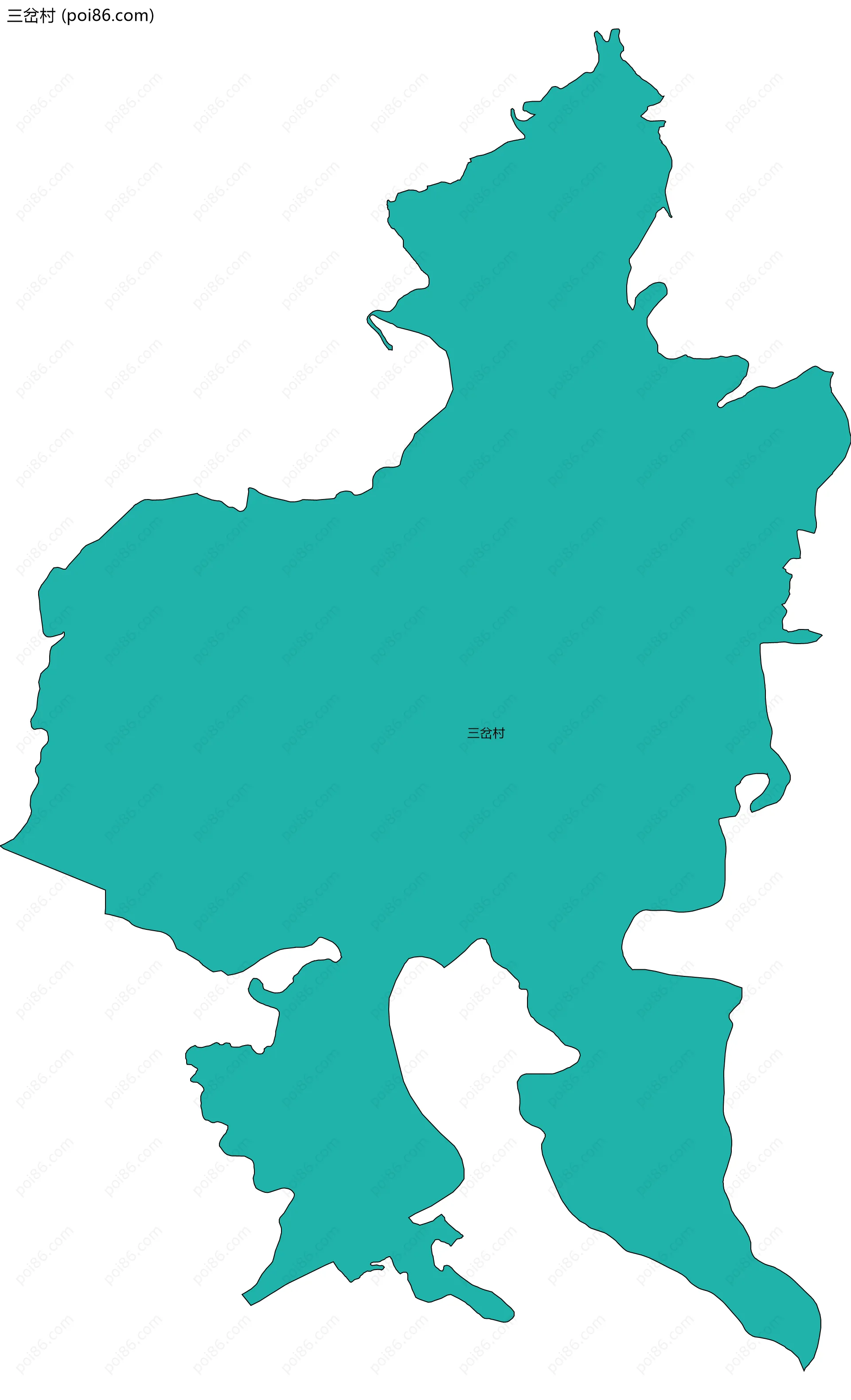 三岔村边界地图