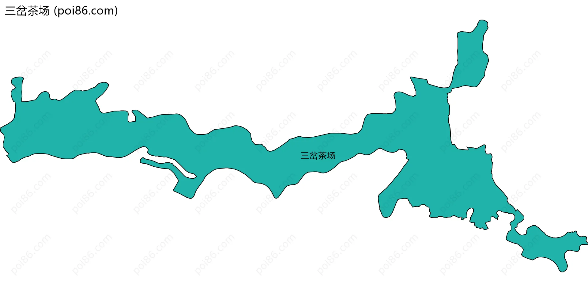 三岔茶场边界地图