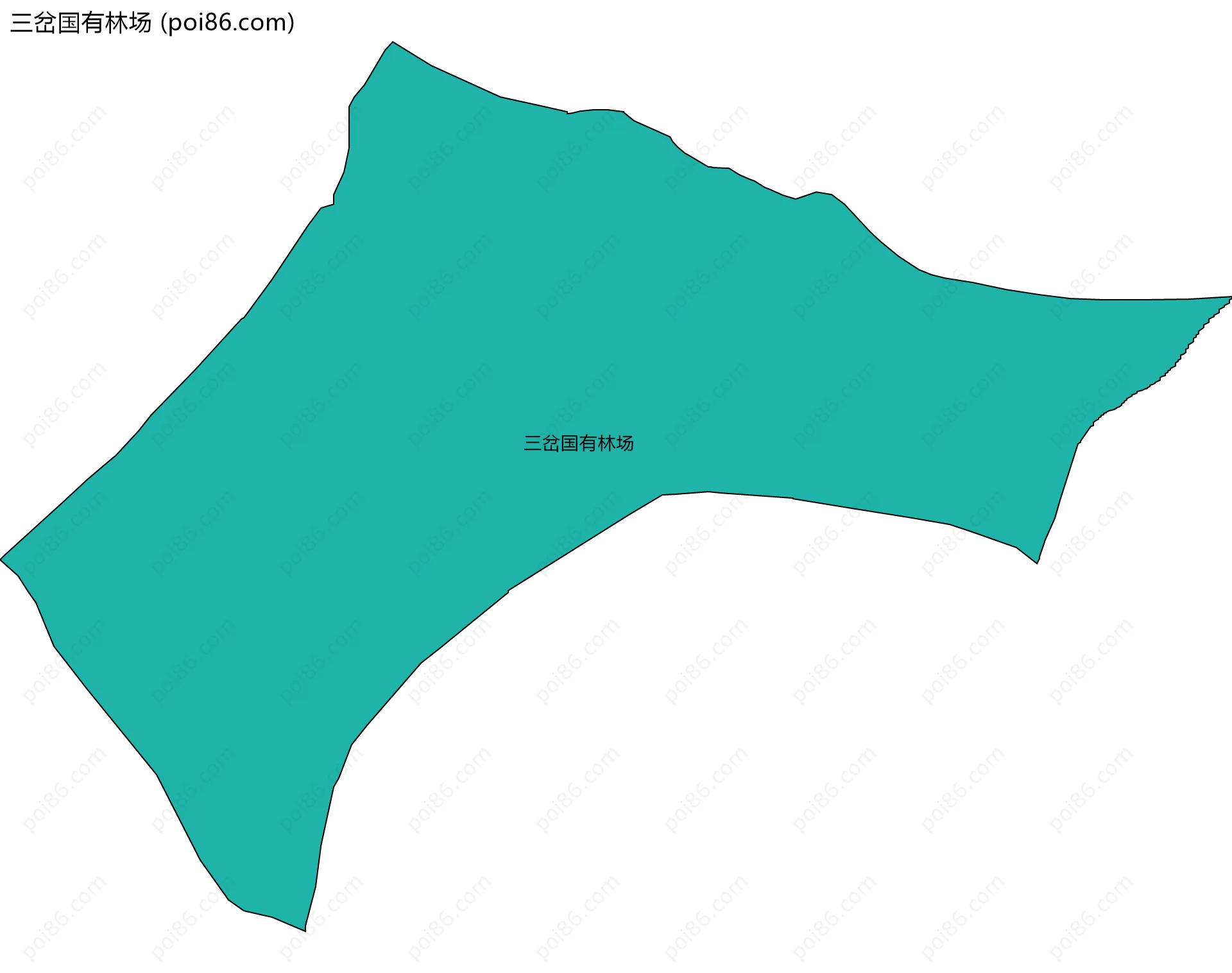 三岔国有林场边界地图