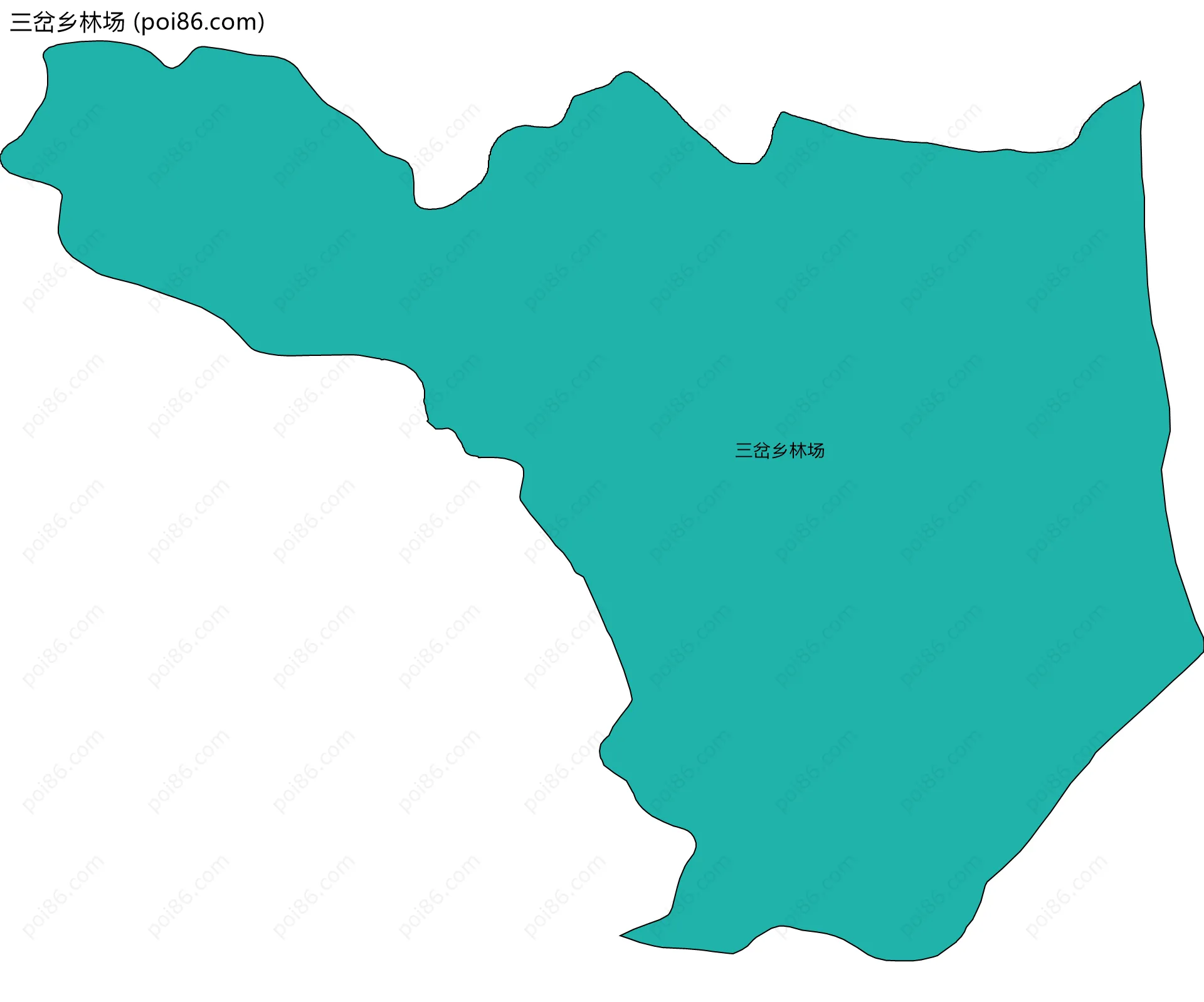 三岔乡林场边界地图