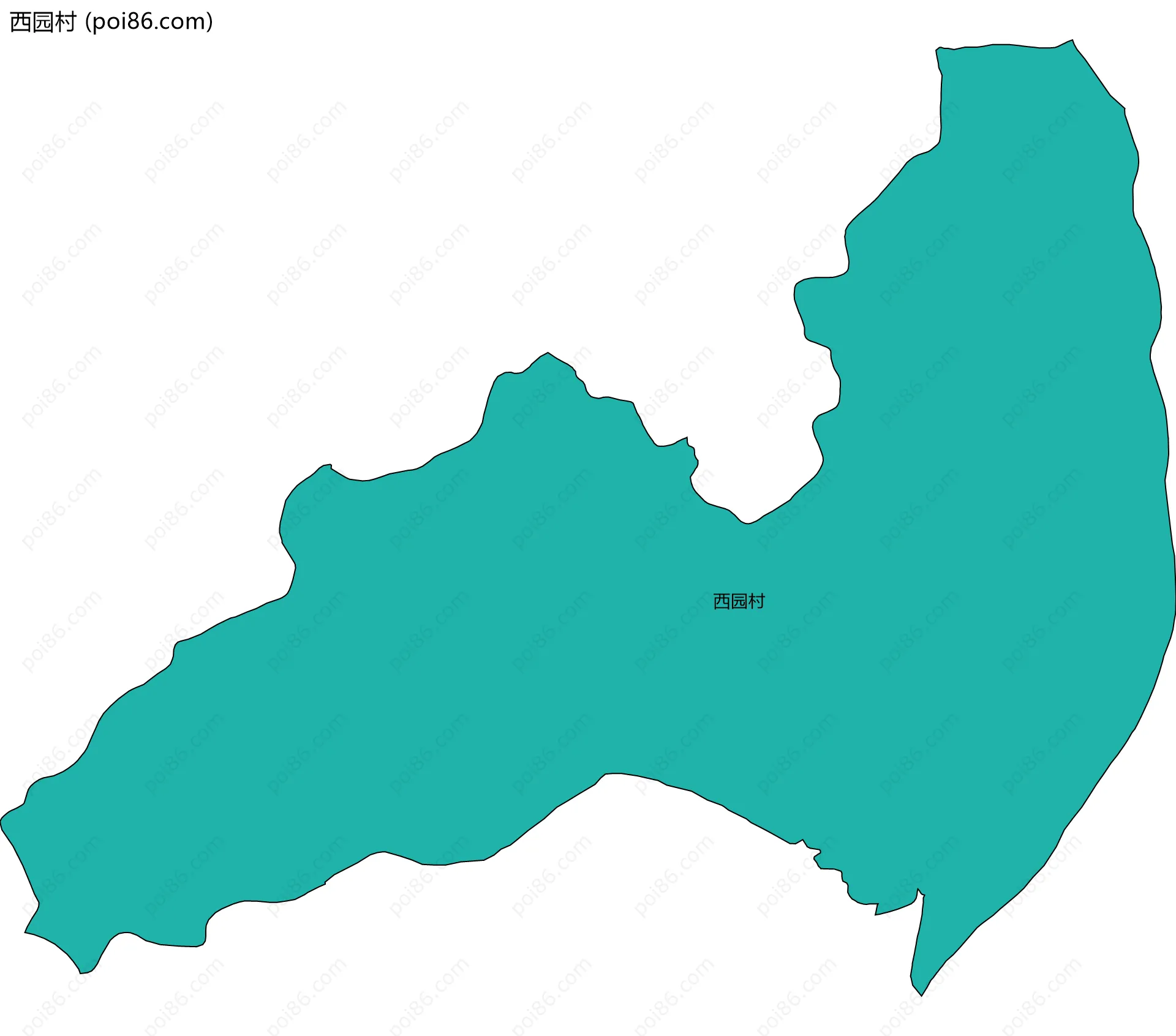 西园村边界地图