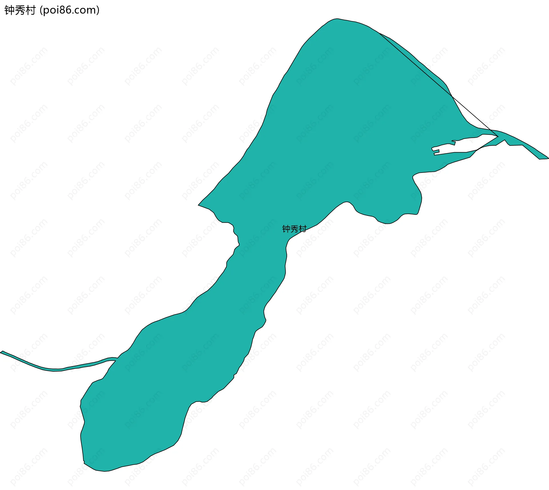 钟秀村边界地图