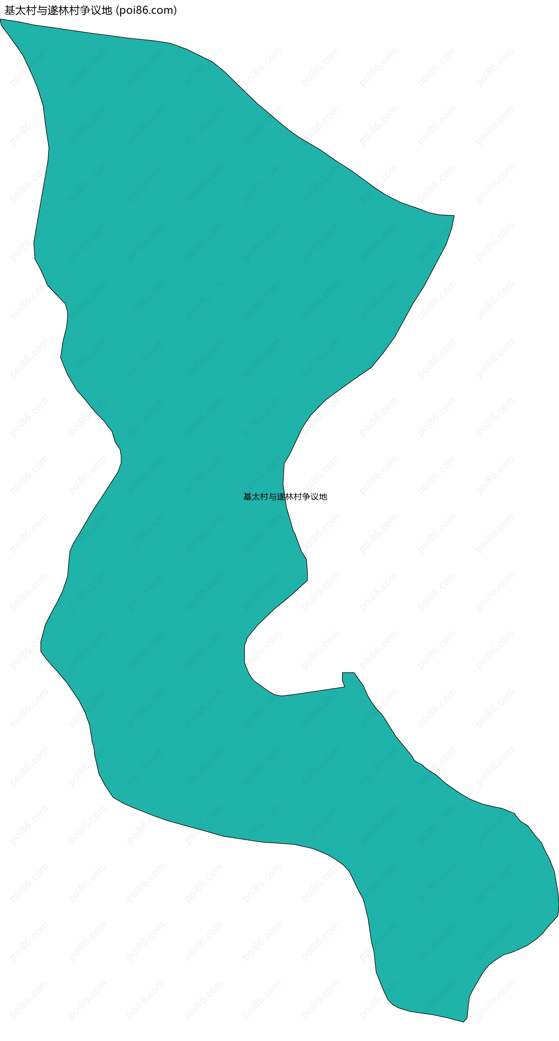 基太村与遂林村争议地边界地图