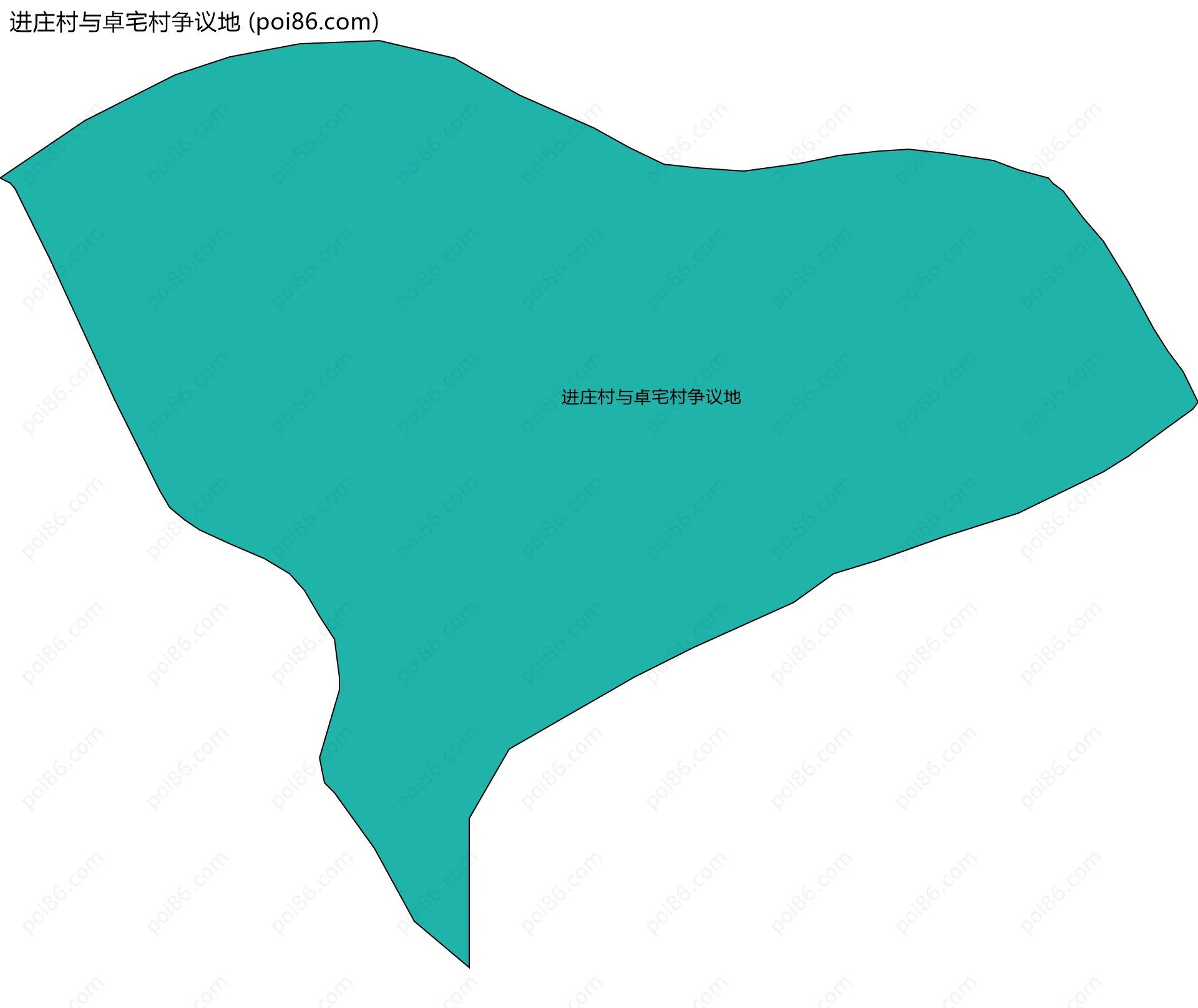 进庄村与卓宅村争议地边界地图