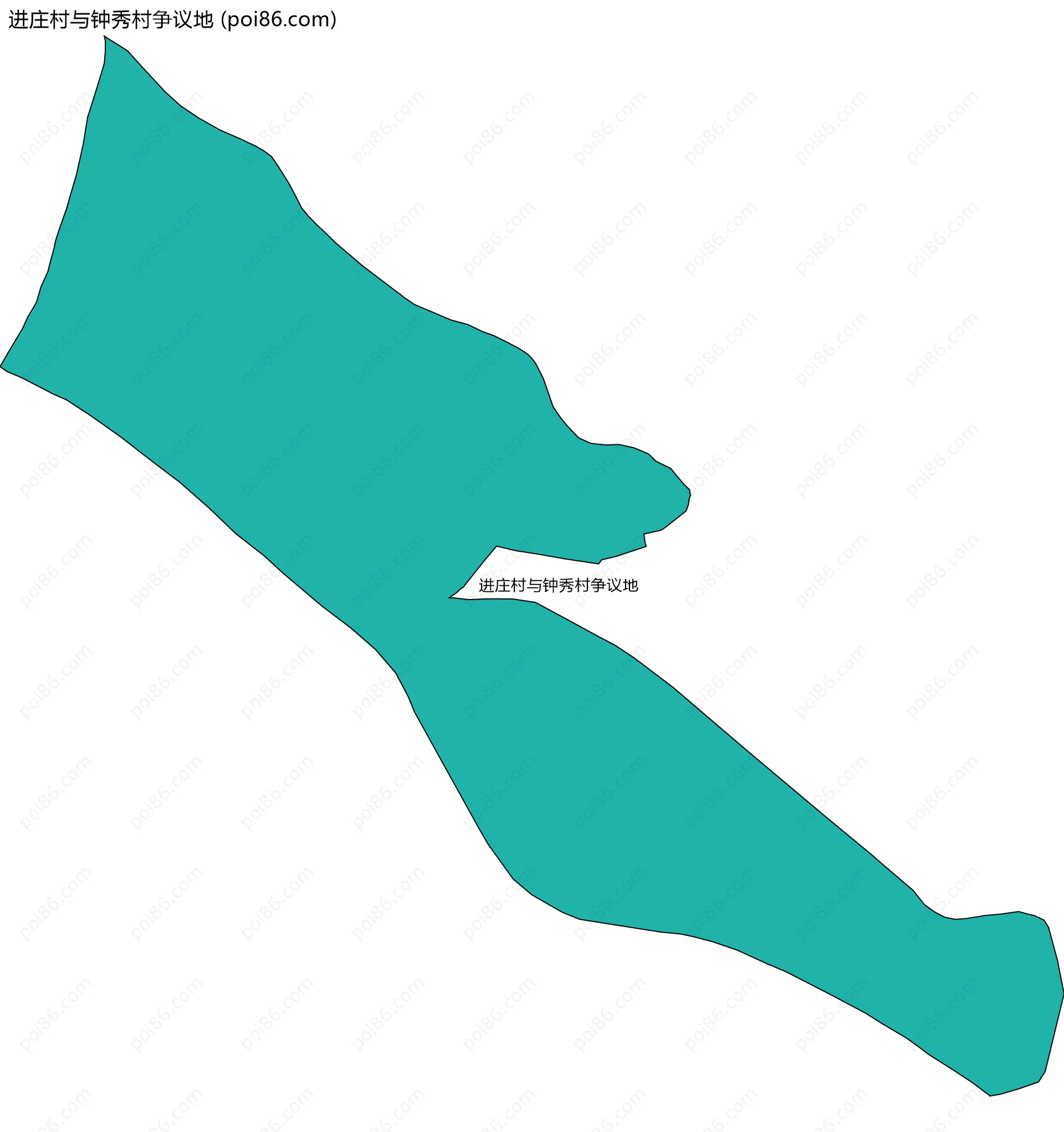 进庄村与钟秀村争议地边界地图
