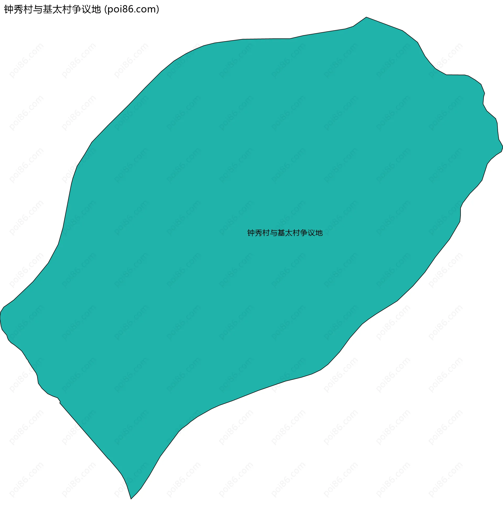 钟秀村与基太村争议地边界地图