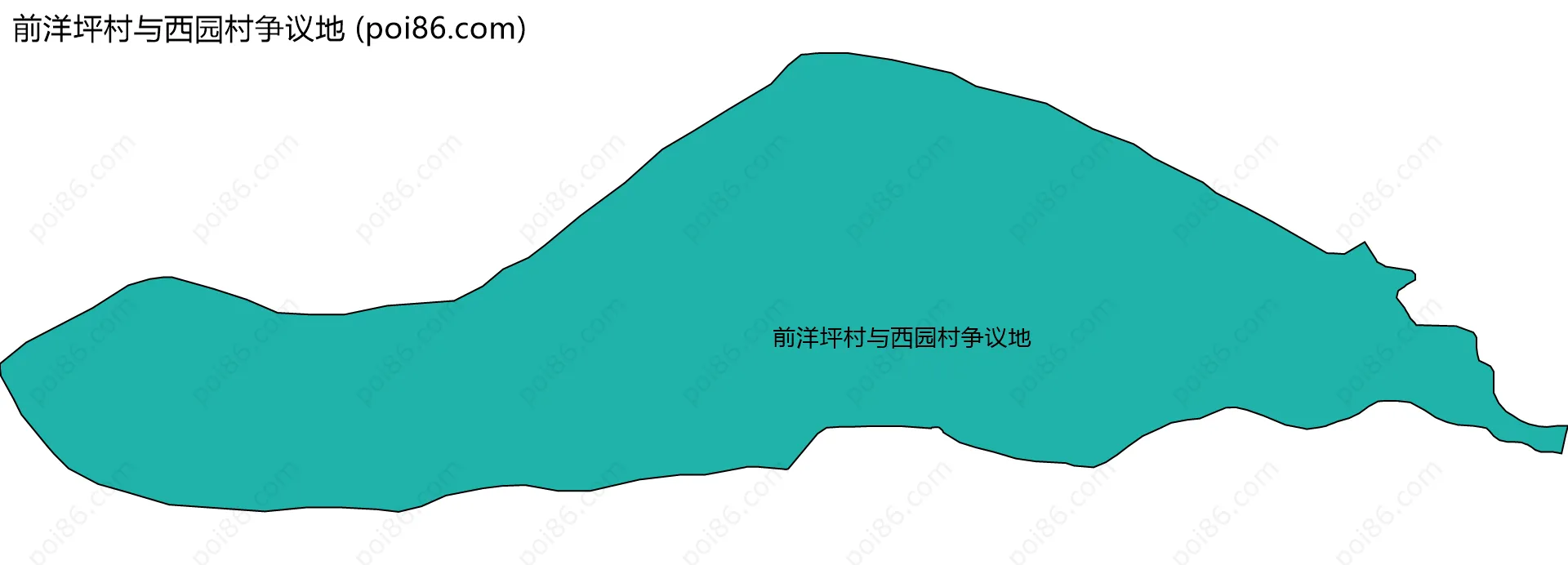 前洋坪村与西园村争议地边界地图