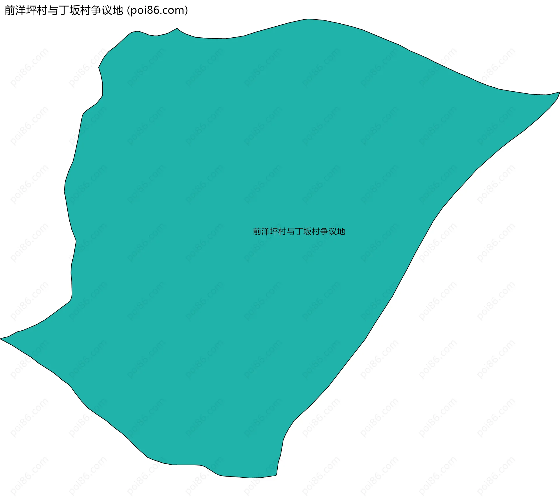 前洋坪村与丁坂村争议地边界地图