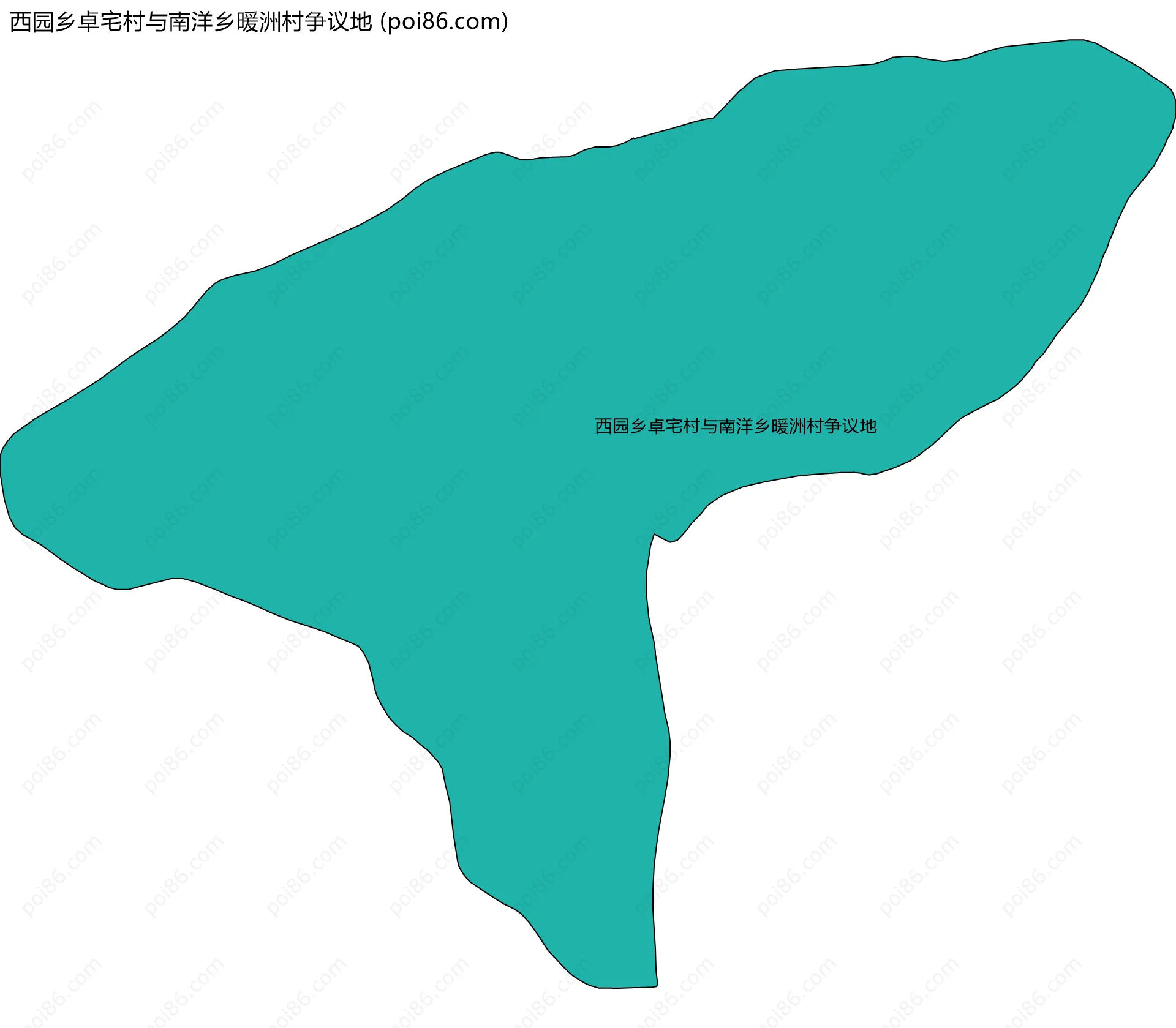 西园乡卓宅村与南洋乡暖洲村争议地边界地图