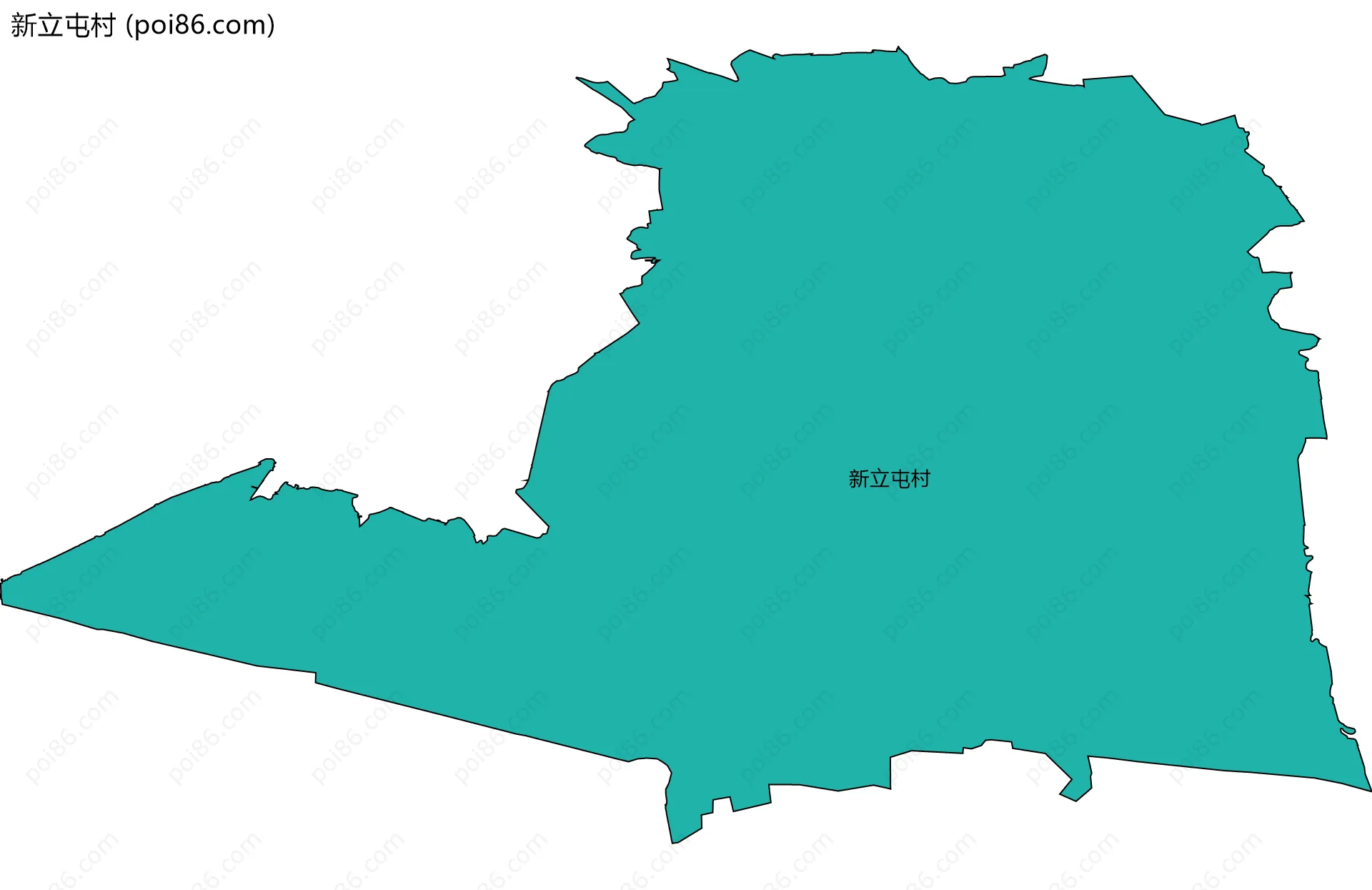 新立屯村边界地图
