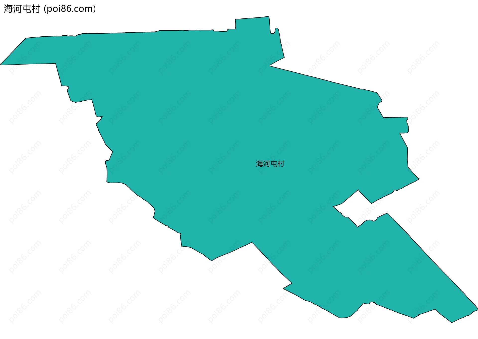 海河屯村边界地图