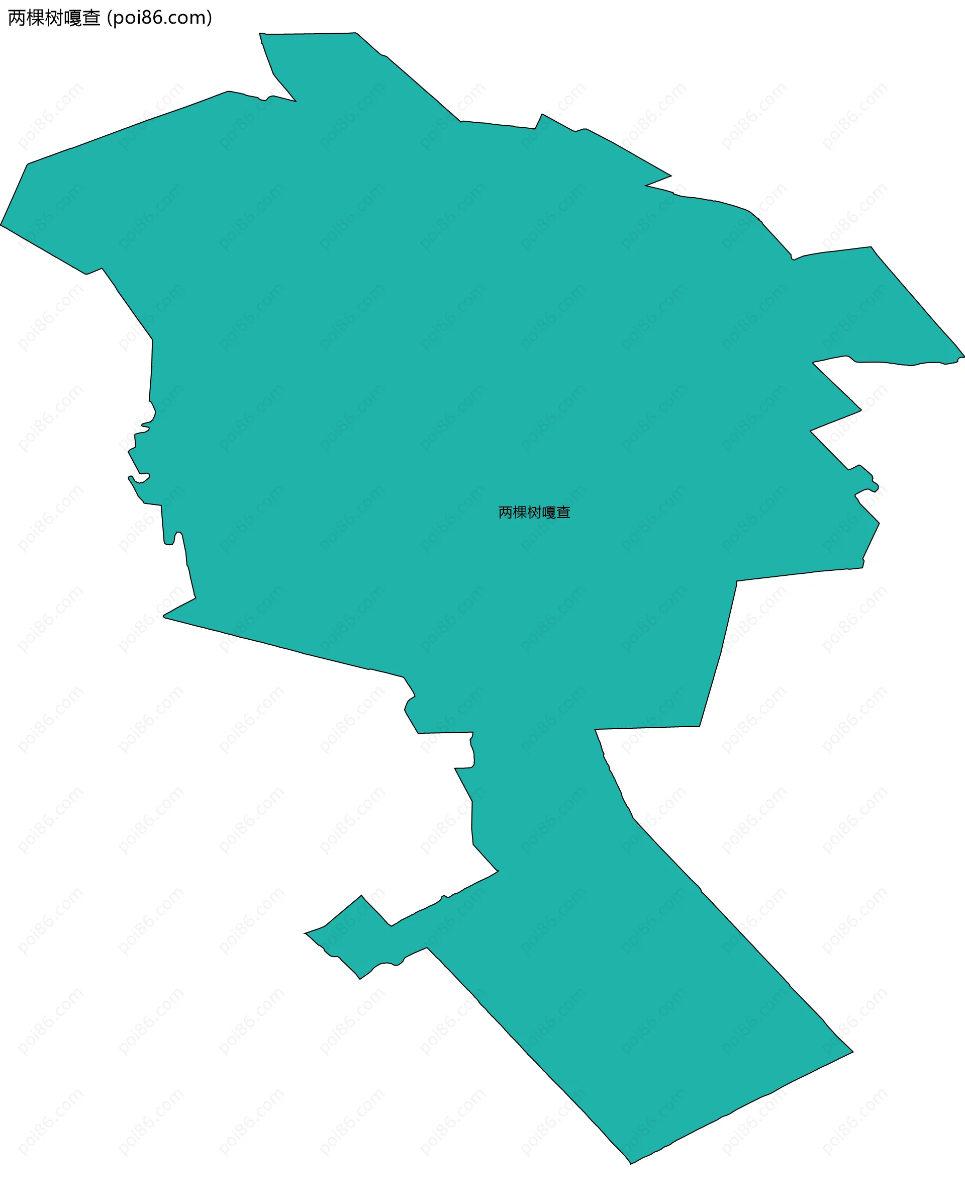 两棵树嘎查边界地图