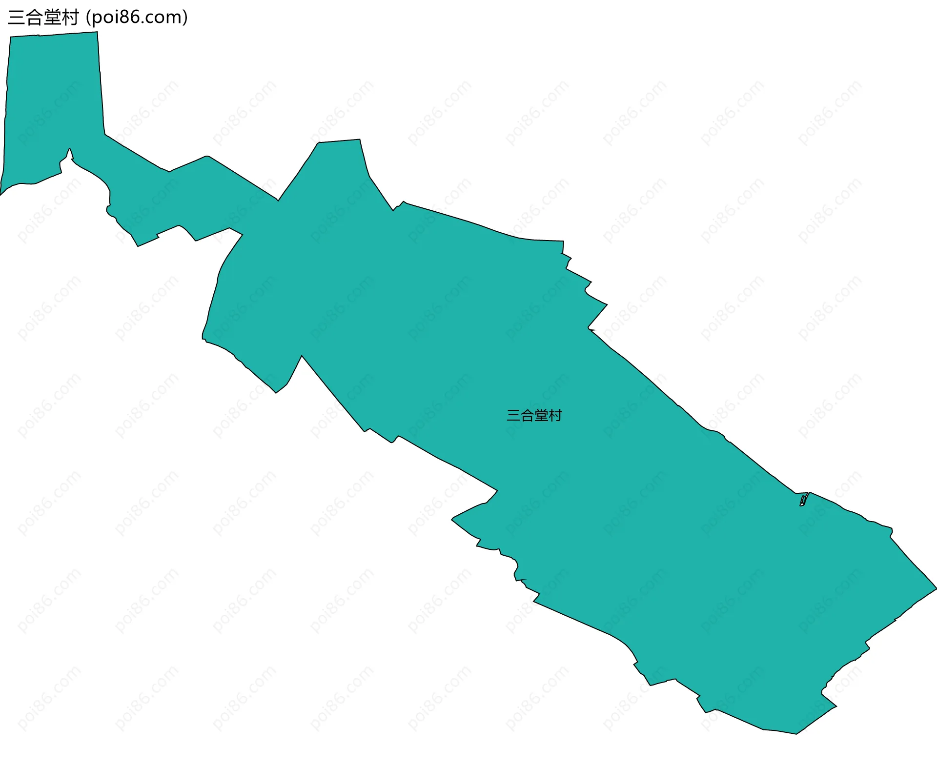 三合堂村边界地图