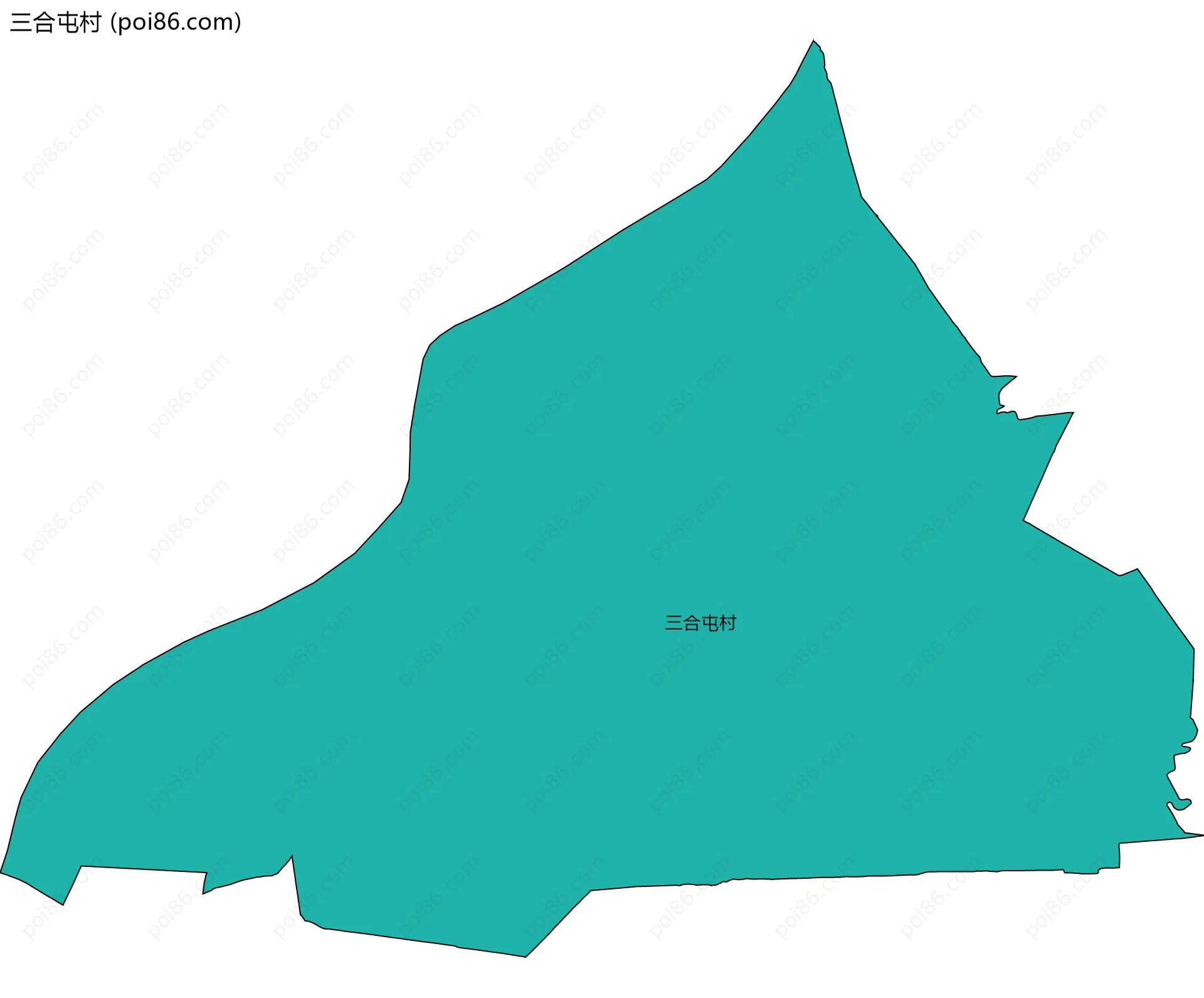 三合屯村边界地图