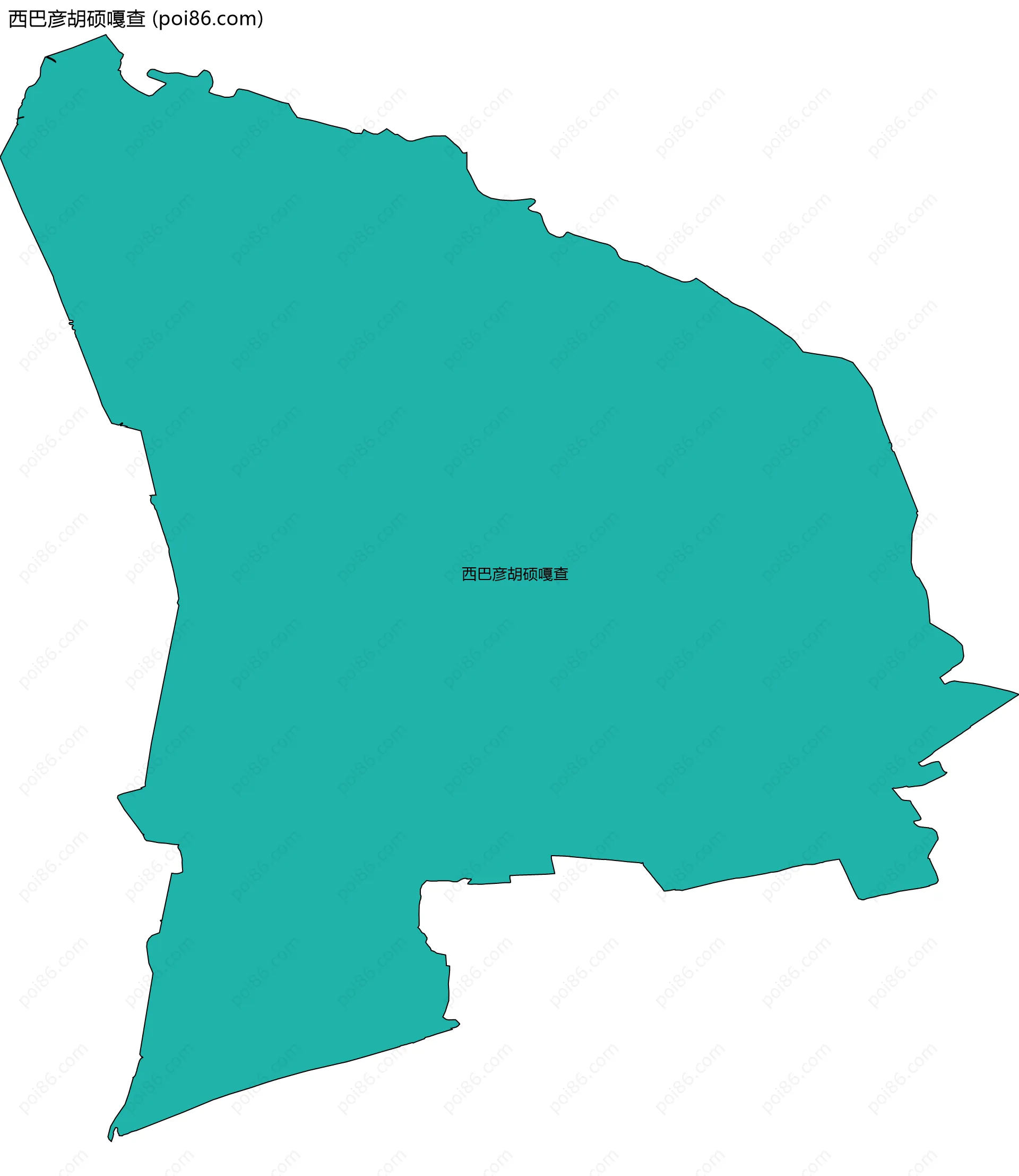 西巴彦胡硕嘎查边界地图
