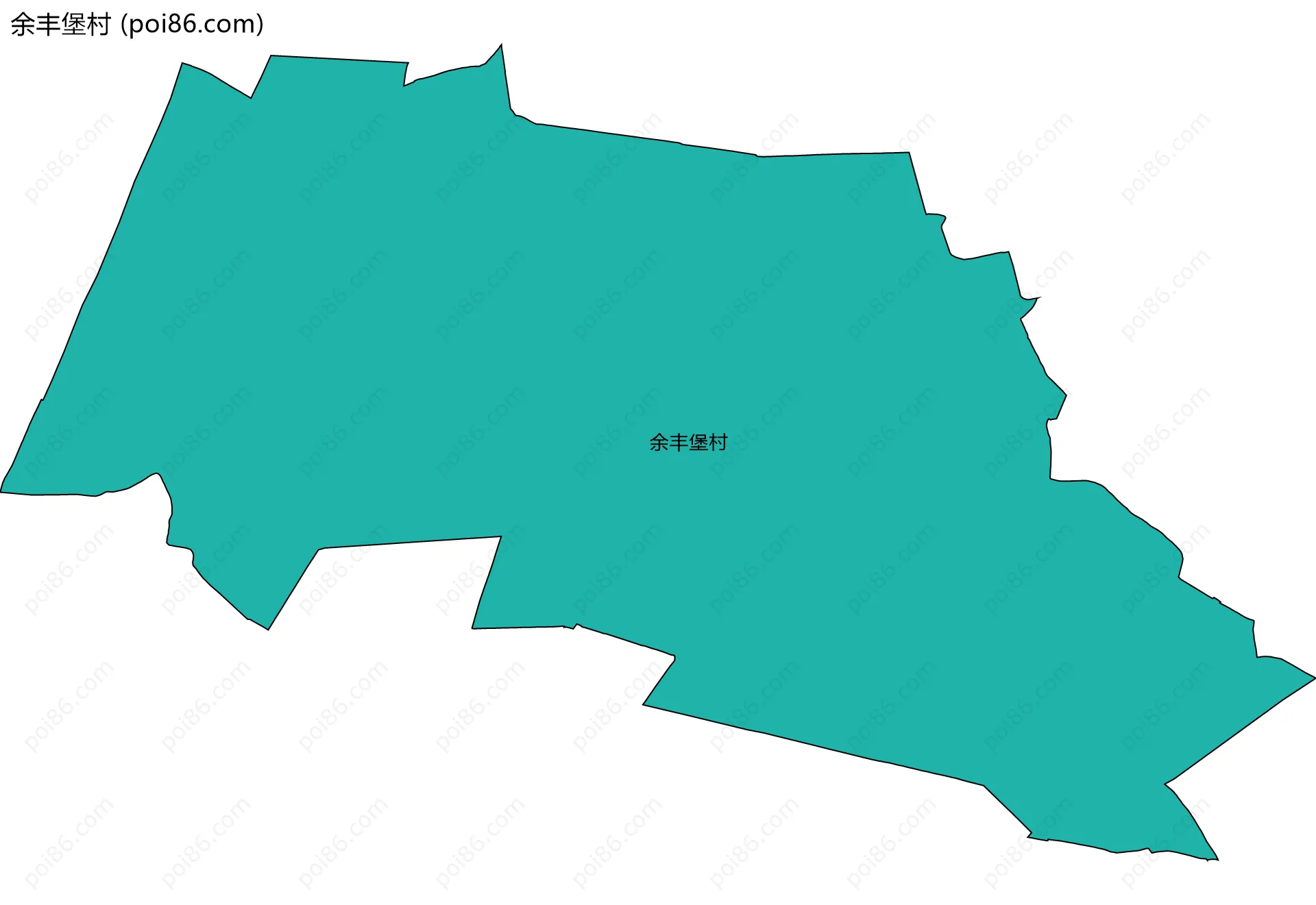 余丰堡村边界地图