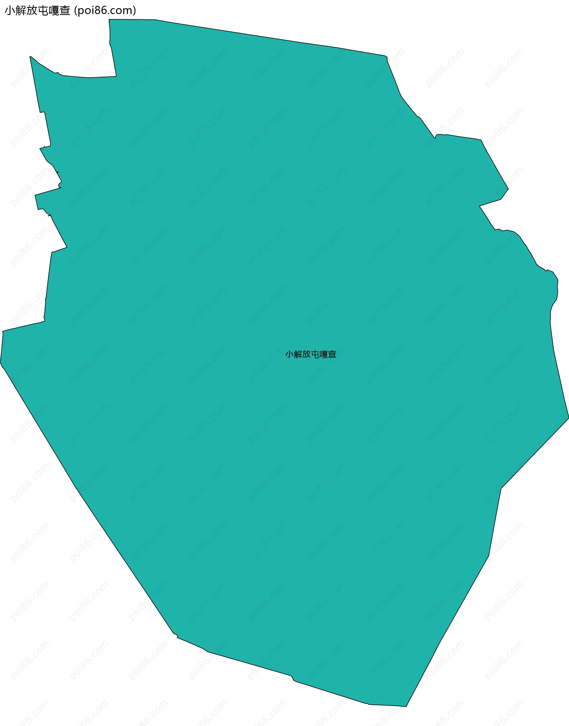 小解放屯嘎查边界地图