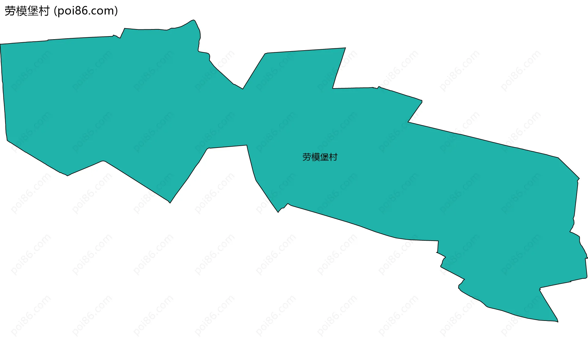 劳模堡村边界地图