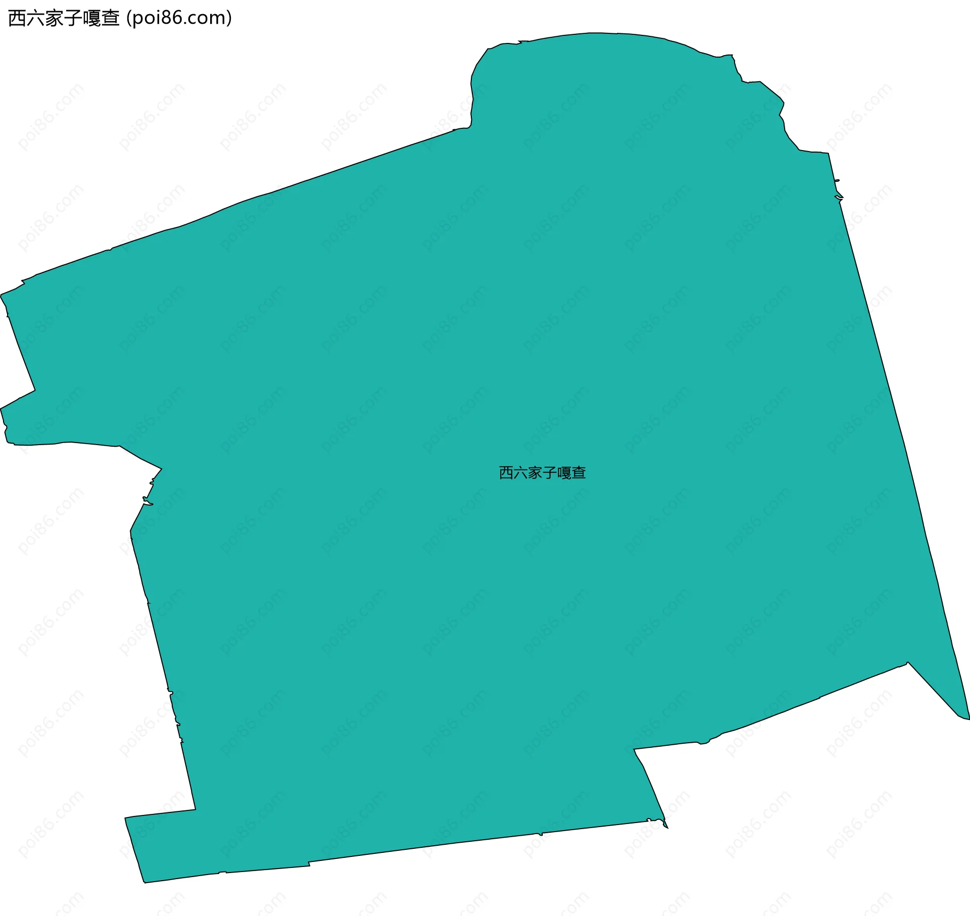 西六家子嘎查边界地图