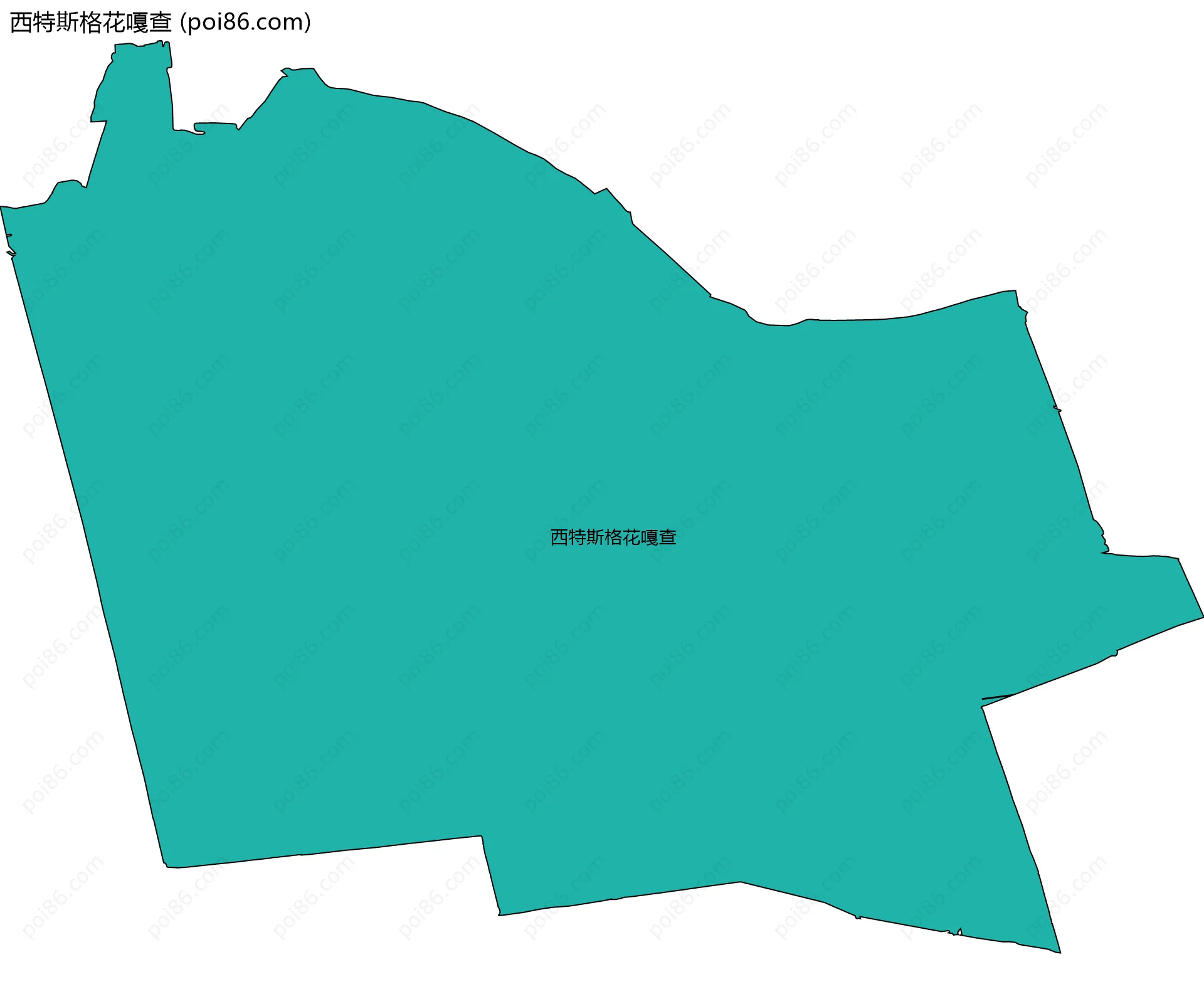 西特斯格花嘎查边界地图