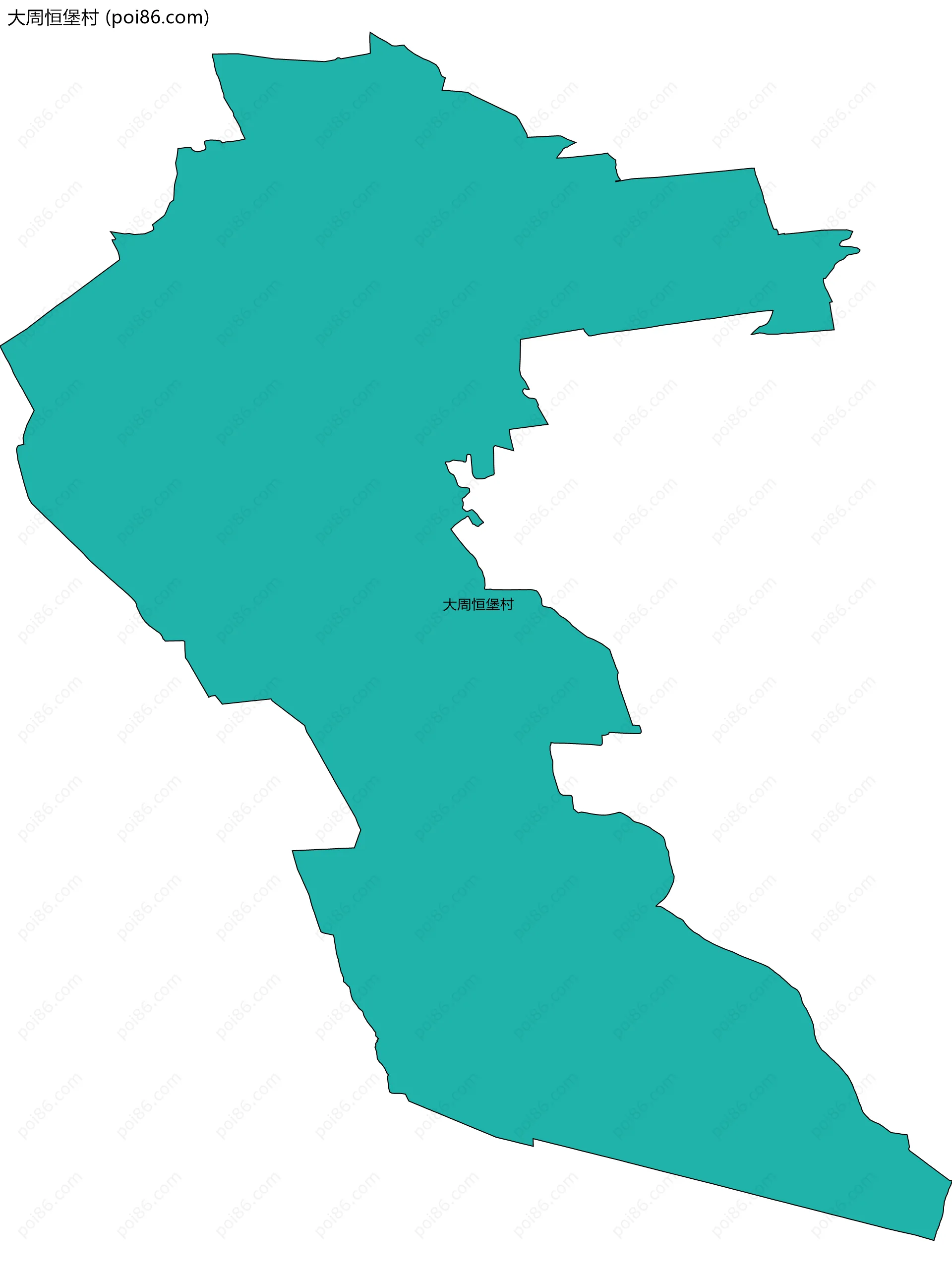 大周恒堡村边界地图