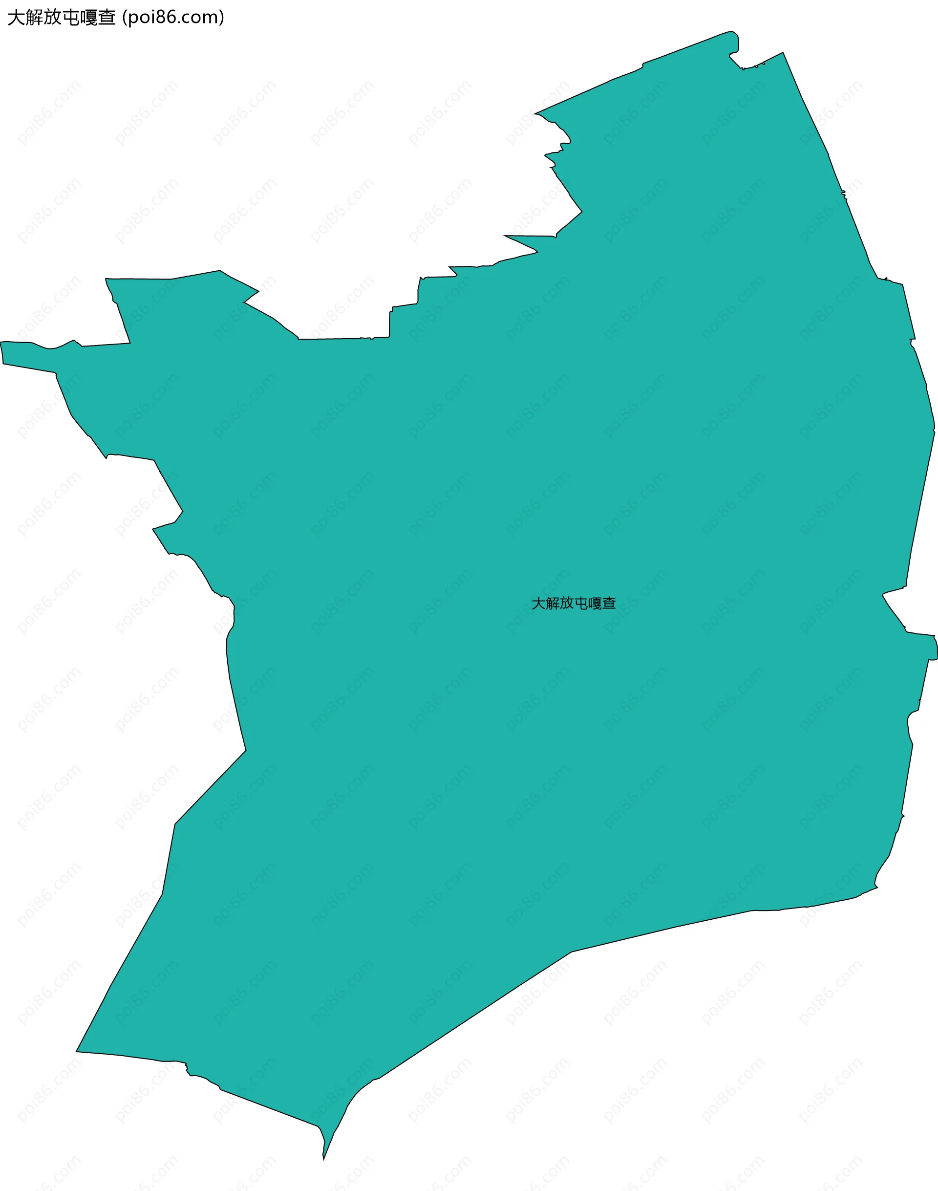 大解放屯嘎查边界地图