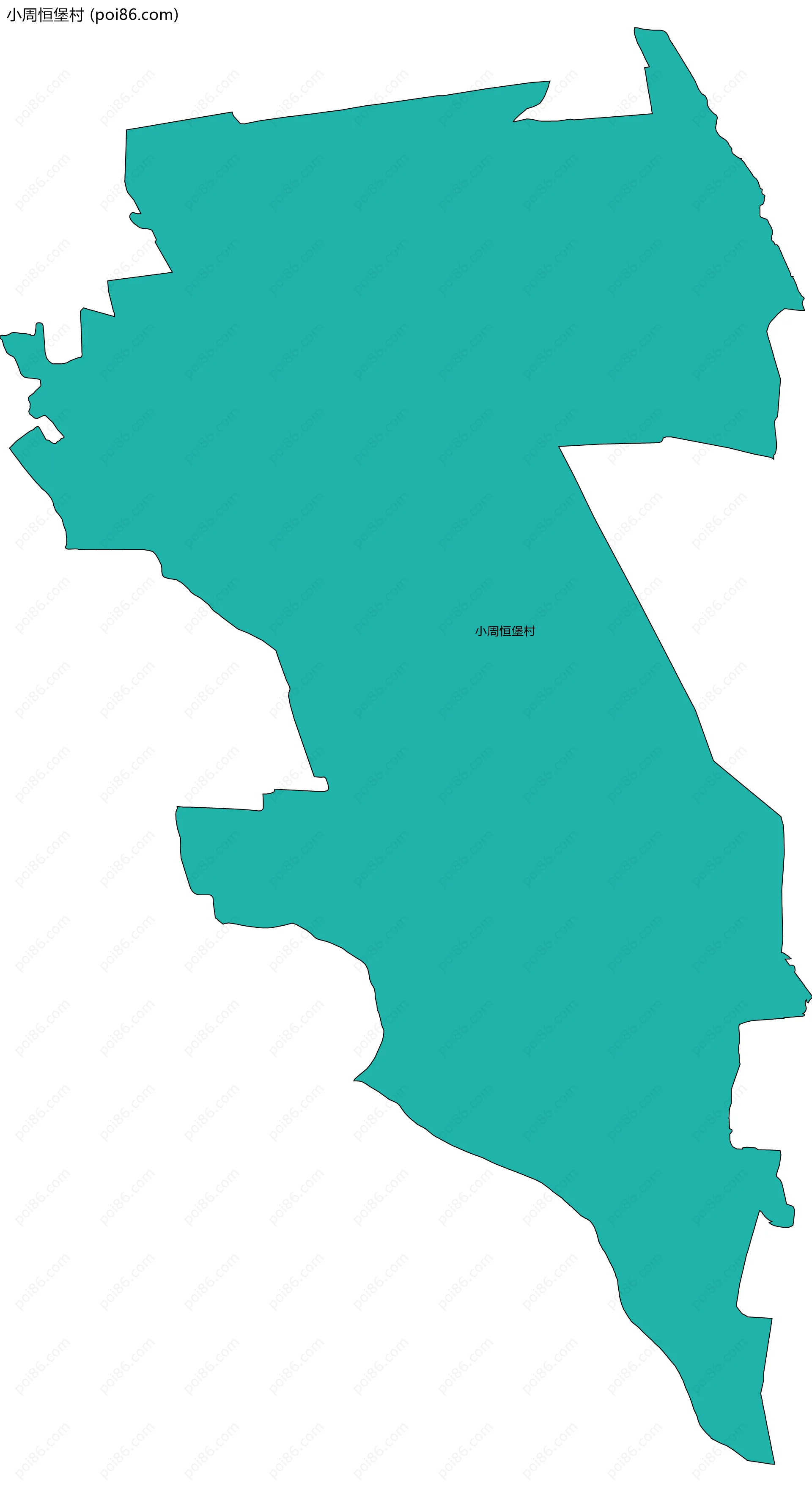 小周恒堡村边界地图