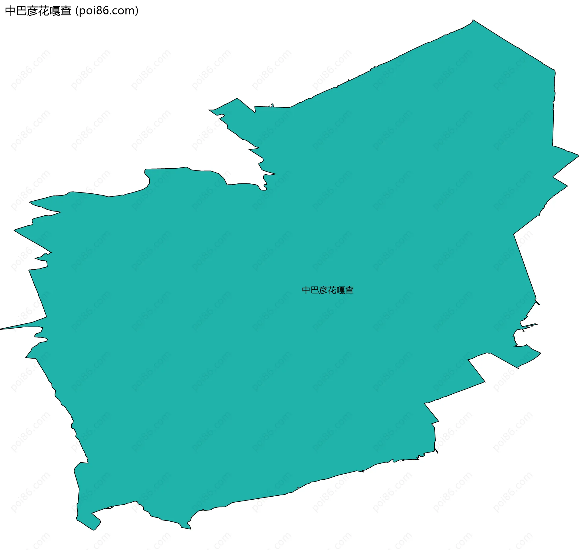 中巴彦花嘎查边界地图