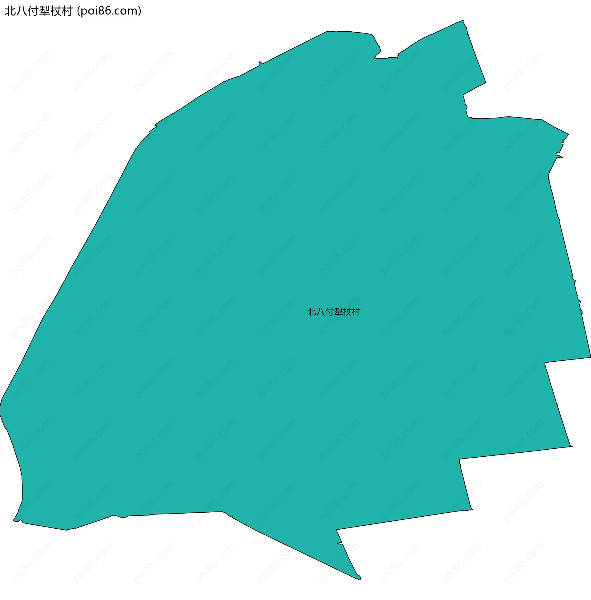 北八付犁杖村边界地图
