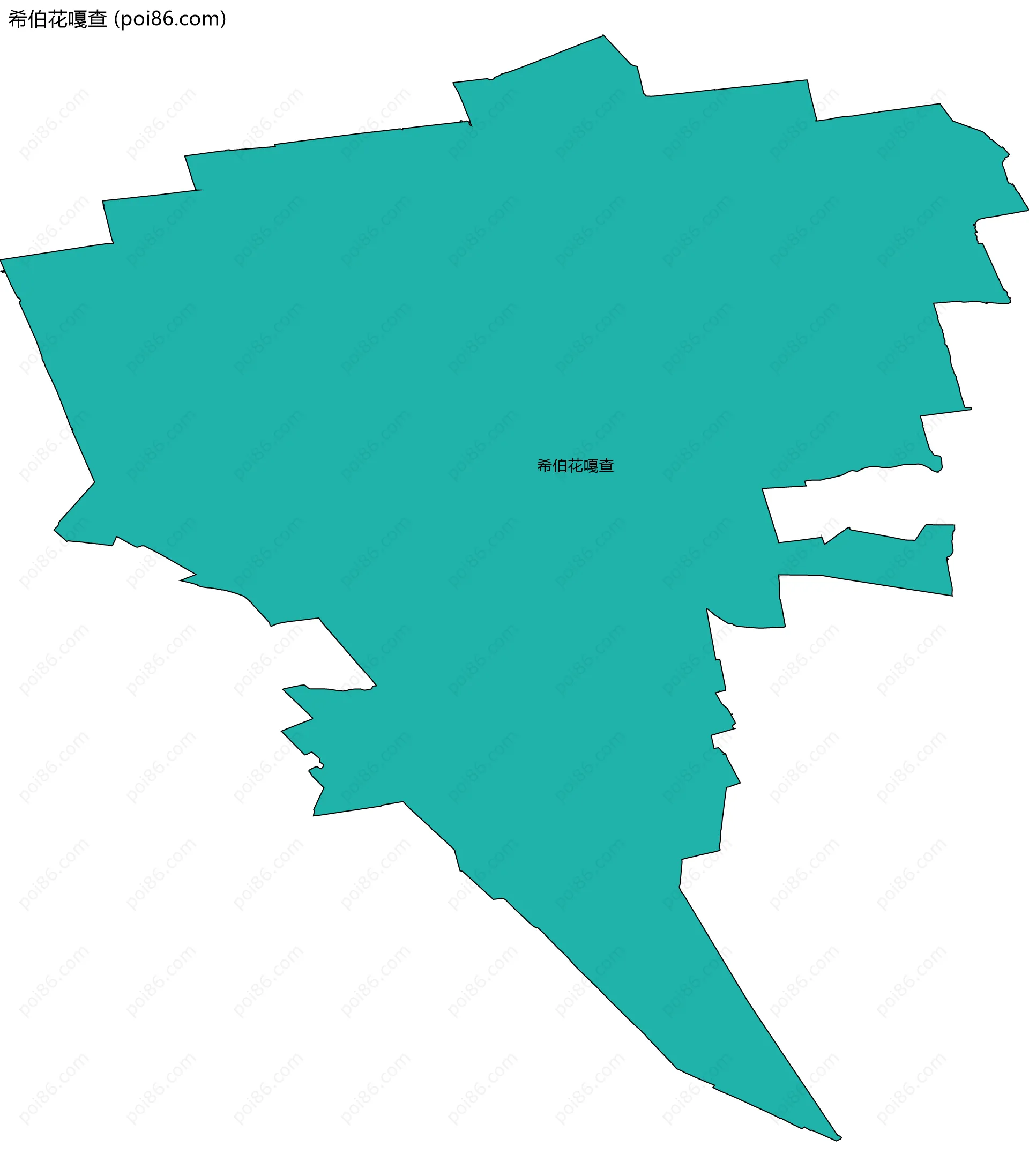 希伯花嘎查边界地图