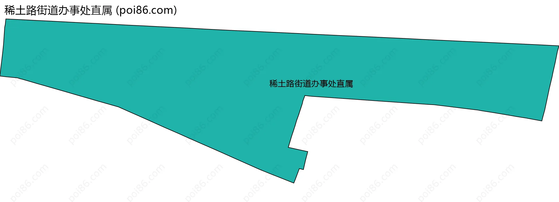 稀土路街道办事处直属边界地图