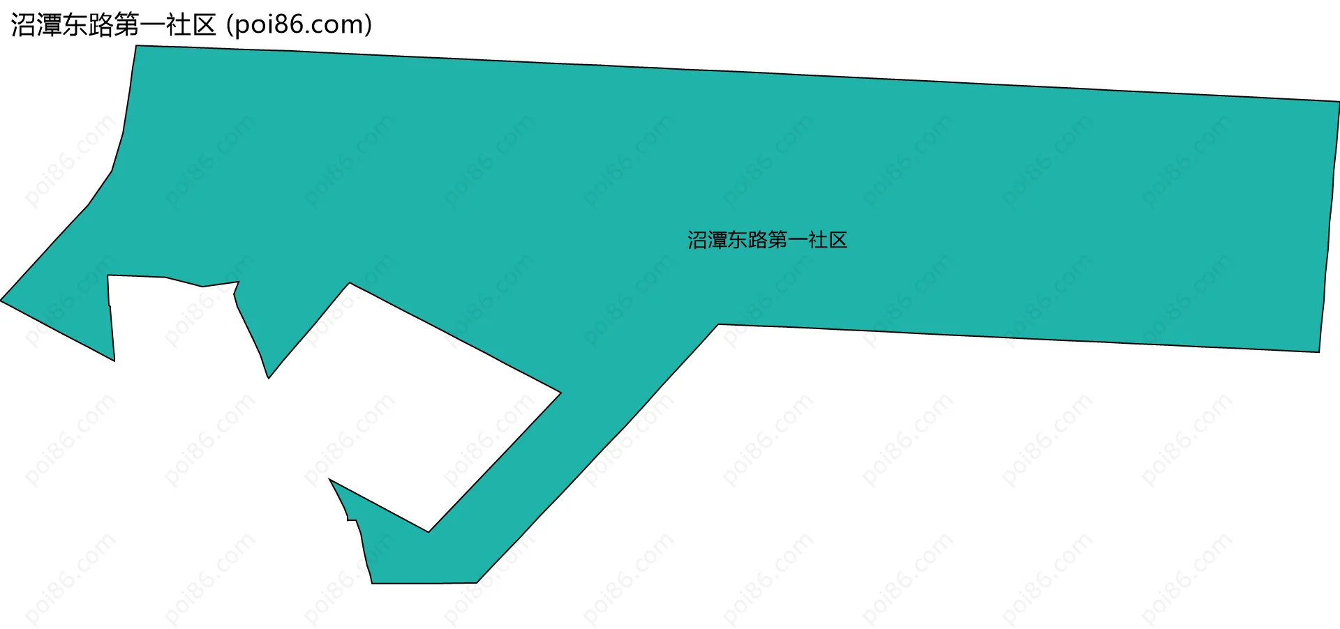 沼潭东路第一社区边界地图
