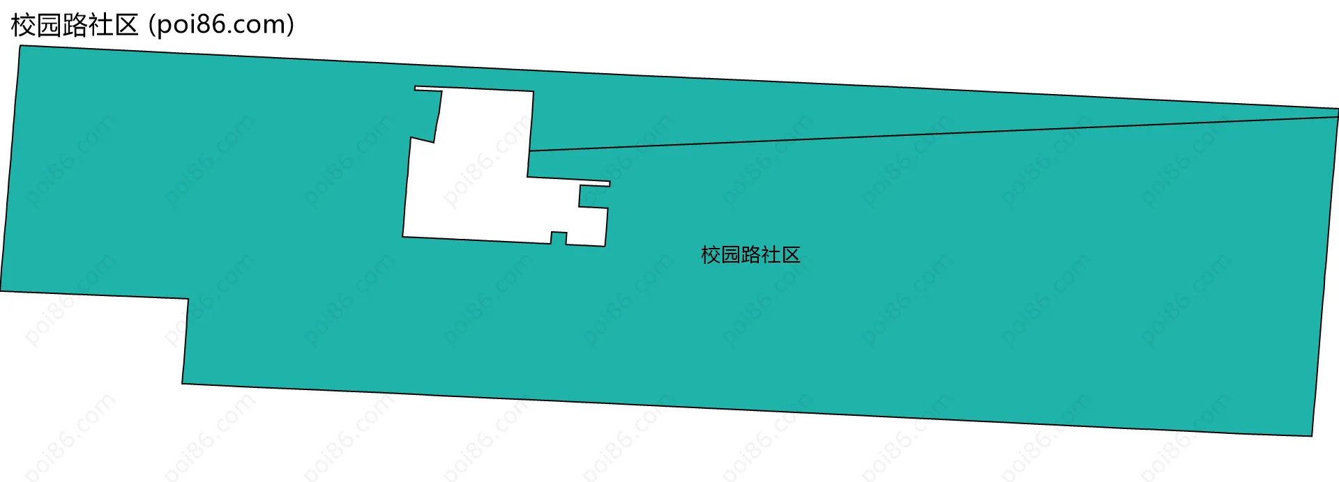 校园路社区边界地图