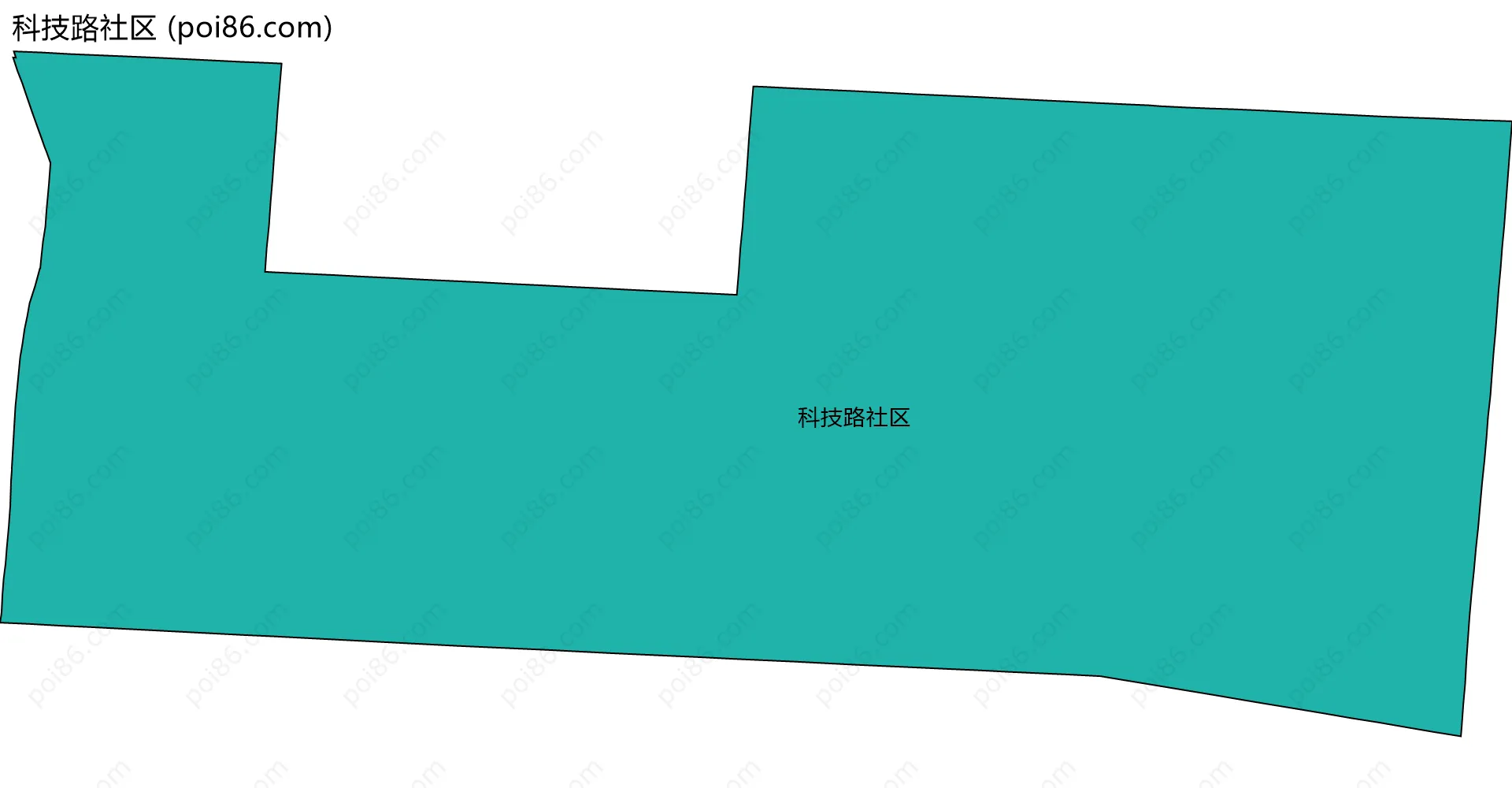 科技路社区边界地图
