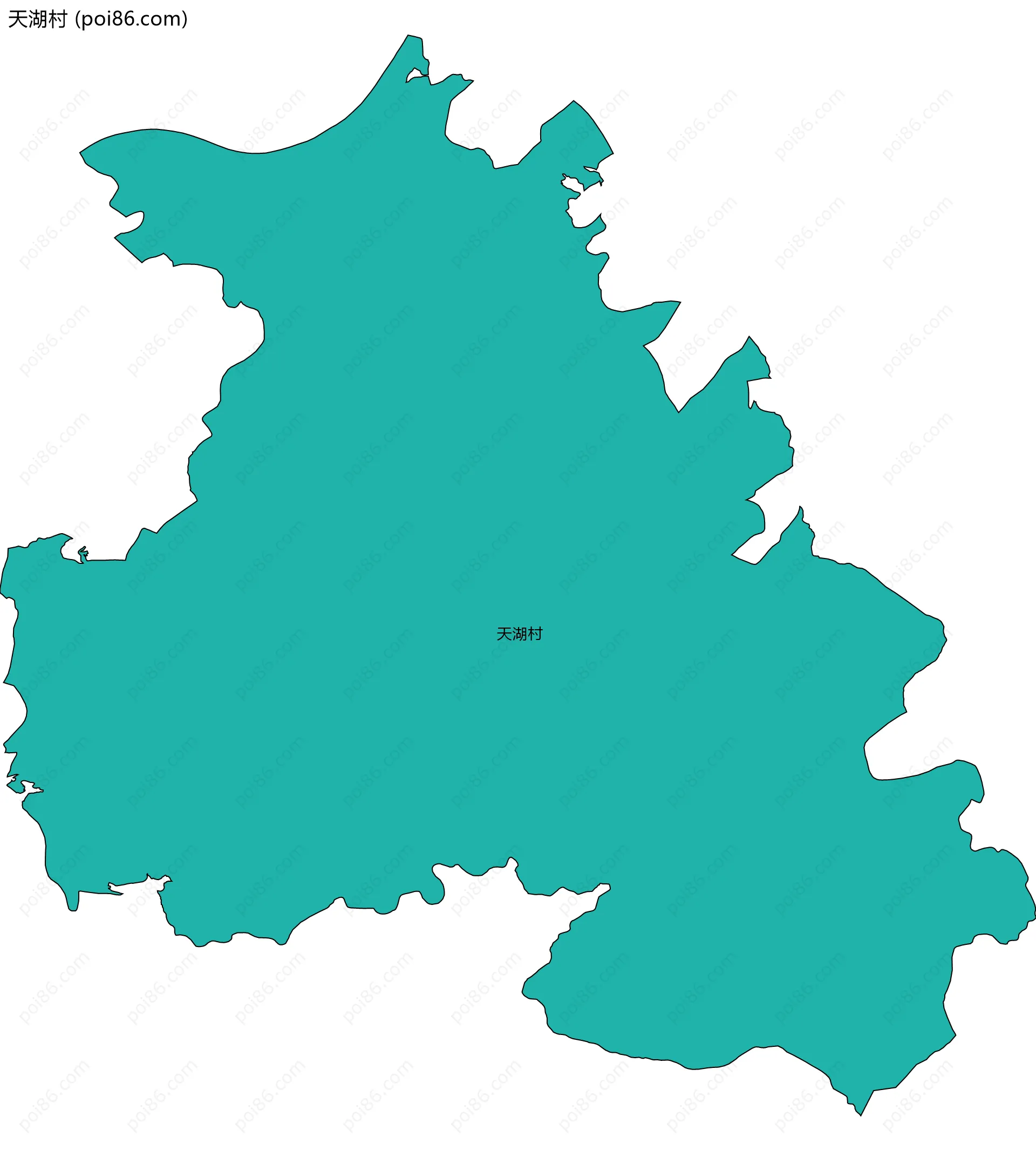 天湖村边界地图