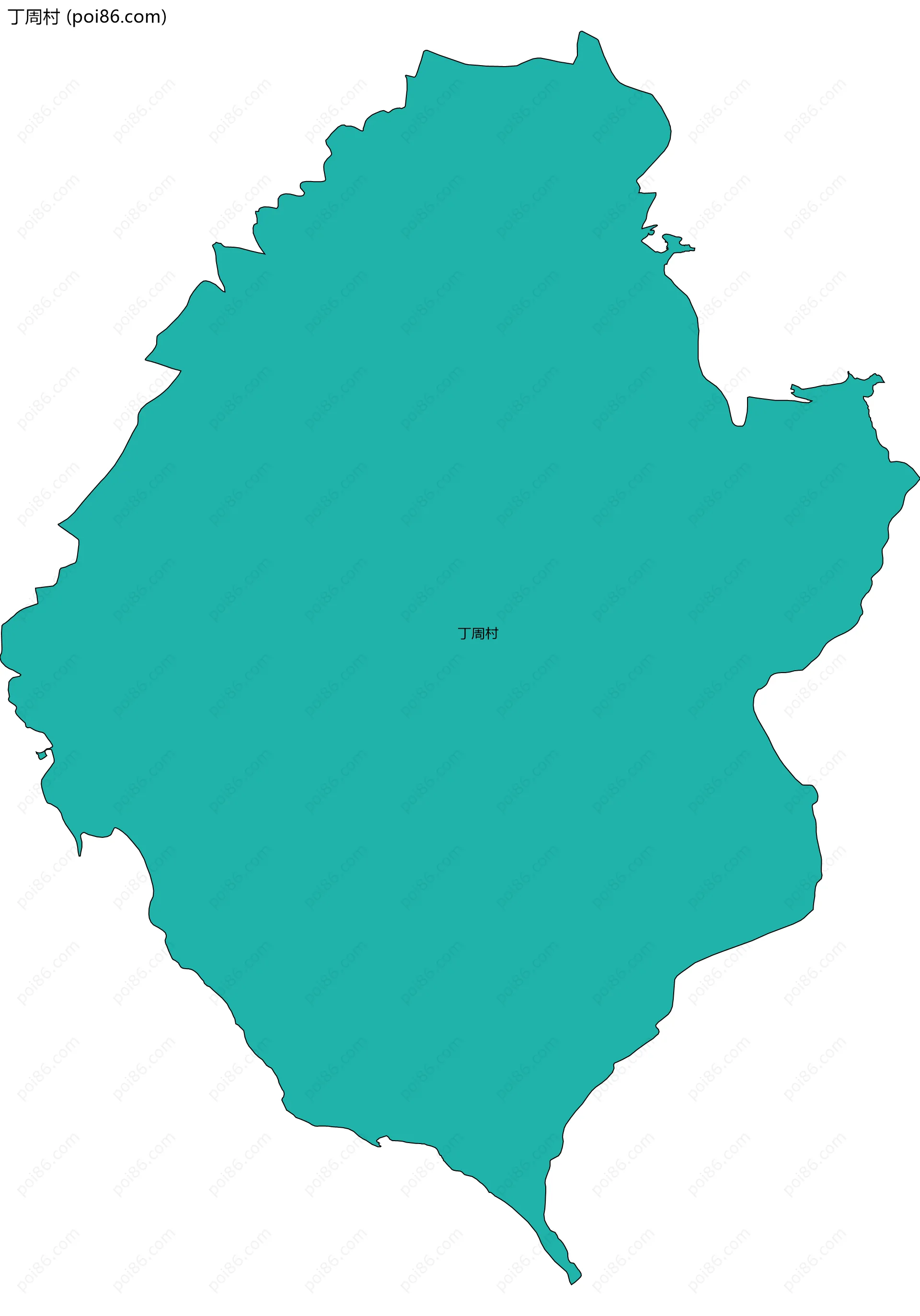 丁周村边界地图