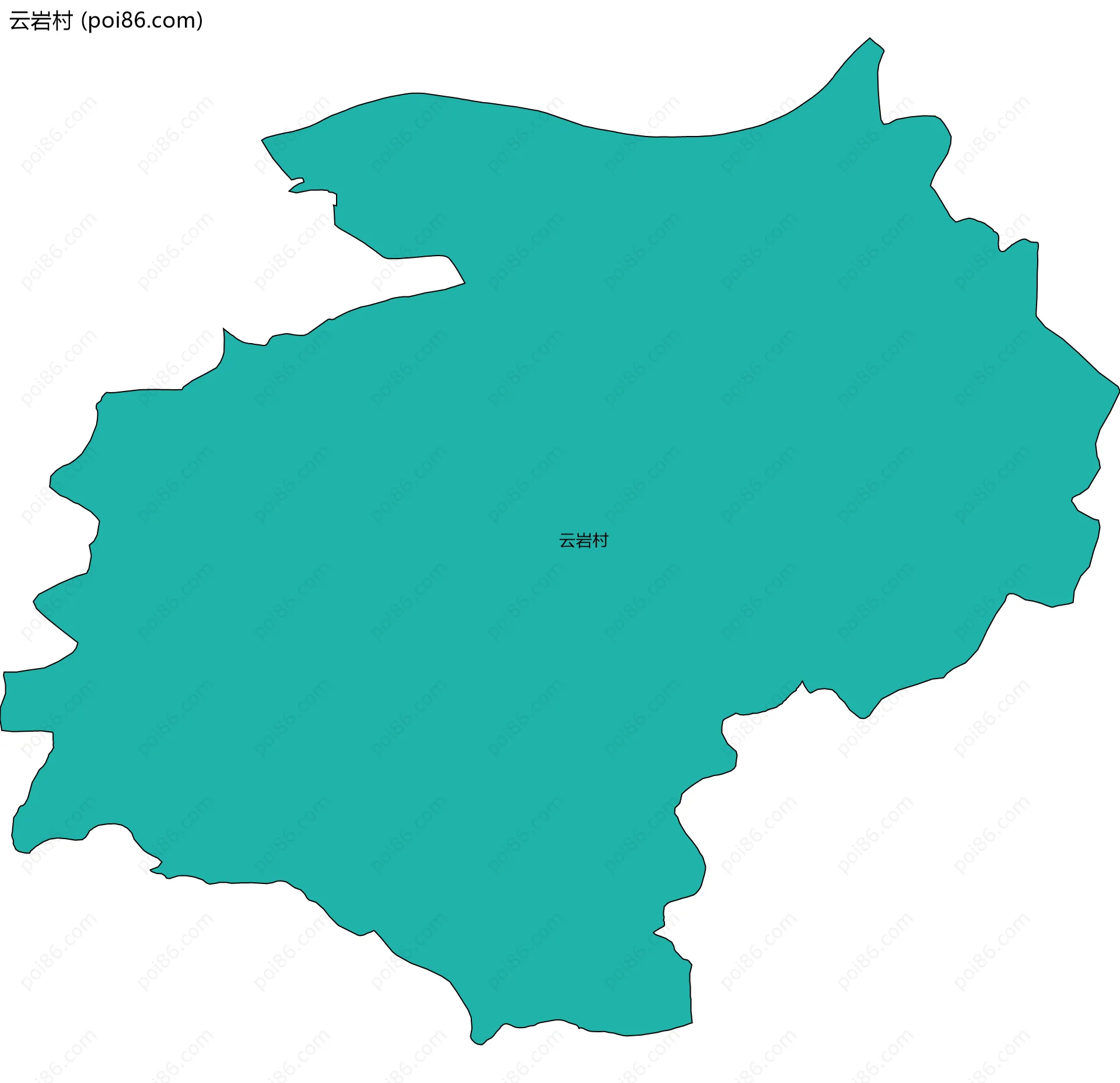 云岩村边界地图