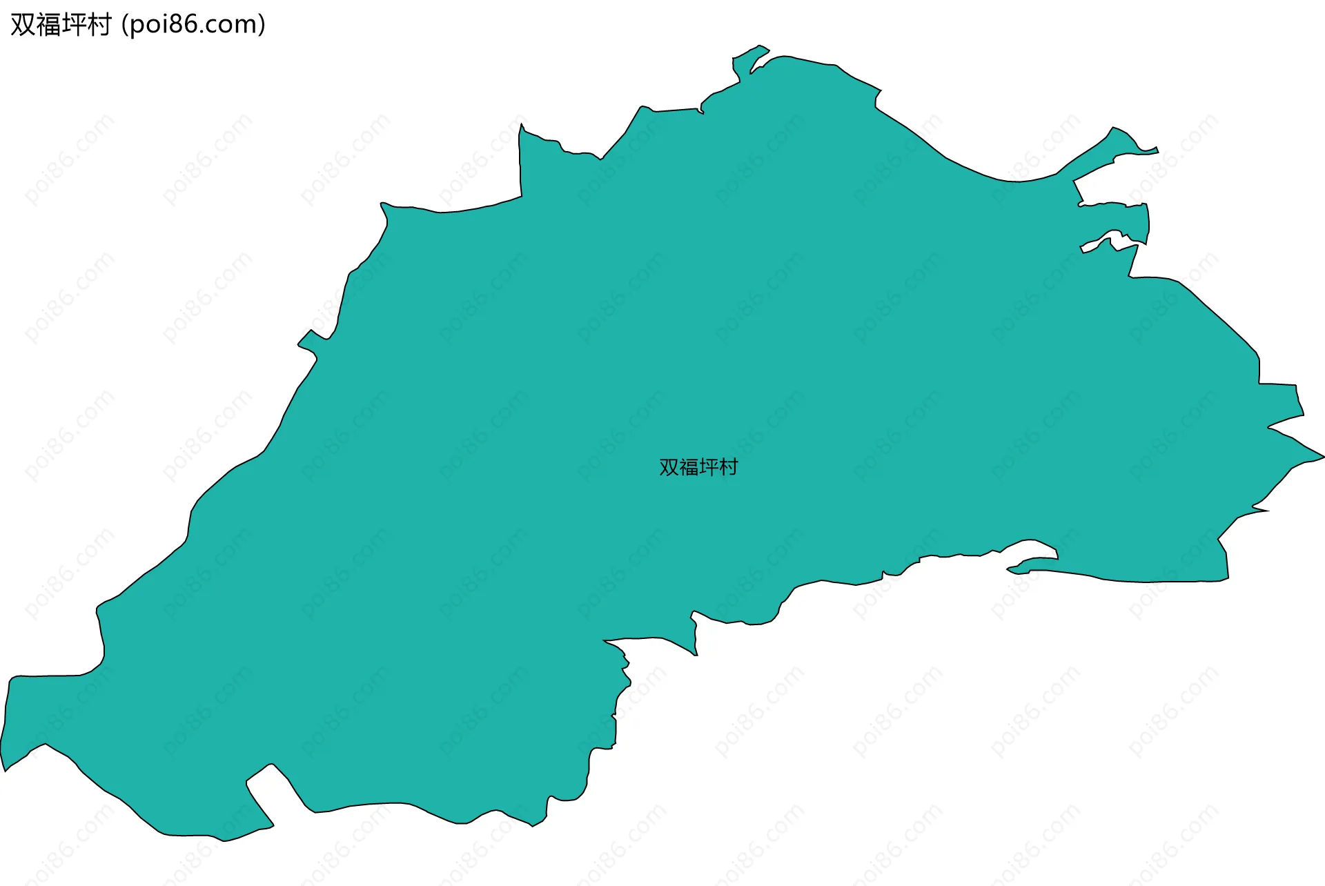 双福坪村边界地图