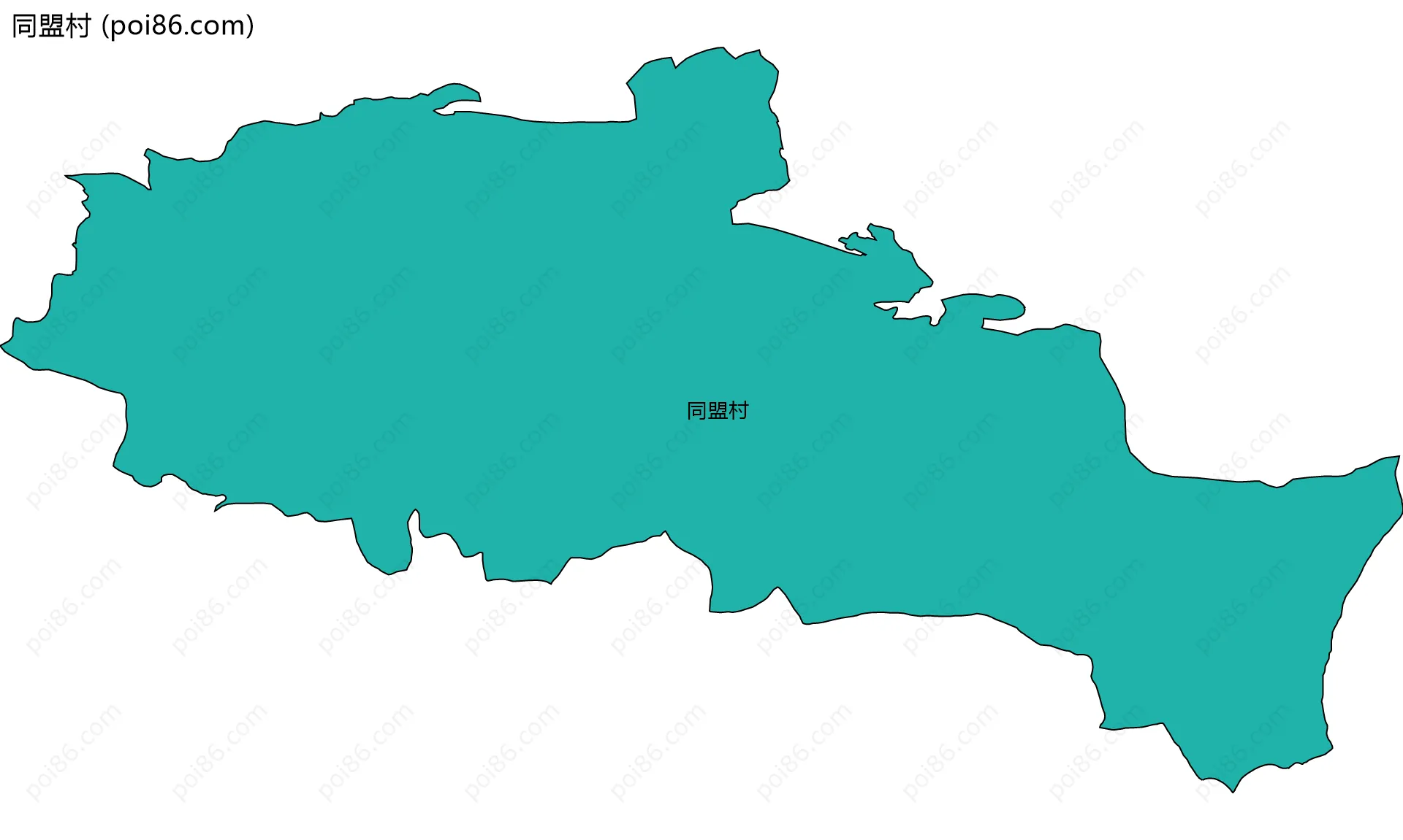 同盟村边界地图