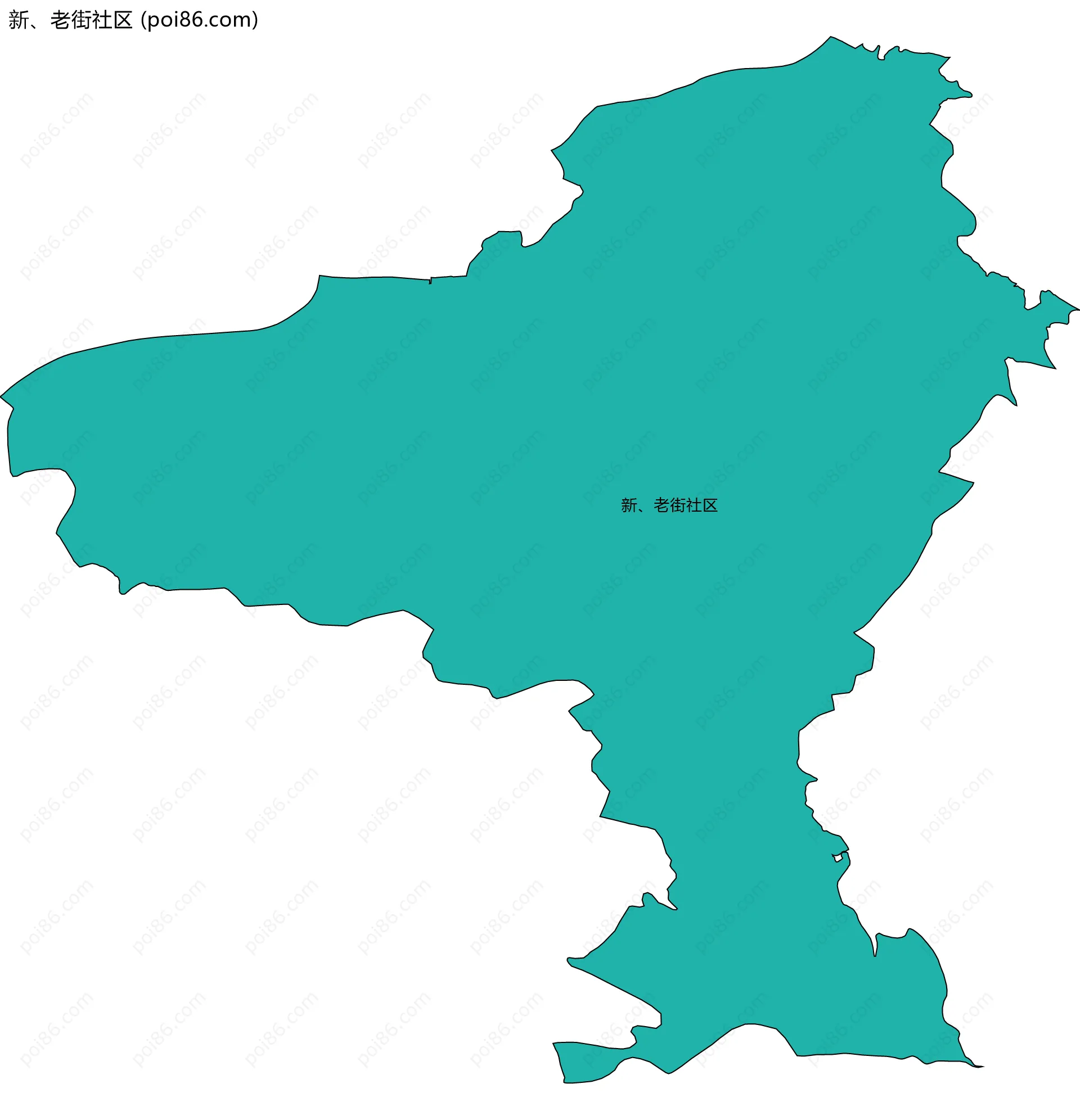 新、老街社区边界地图