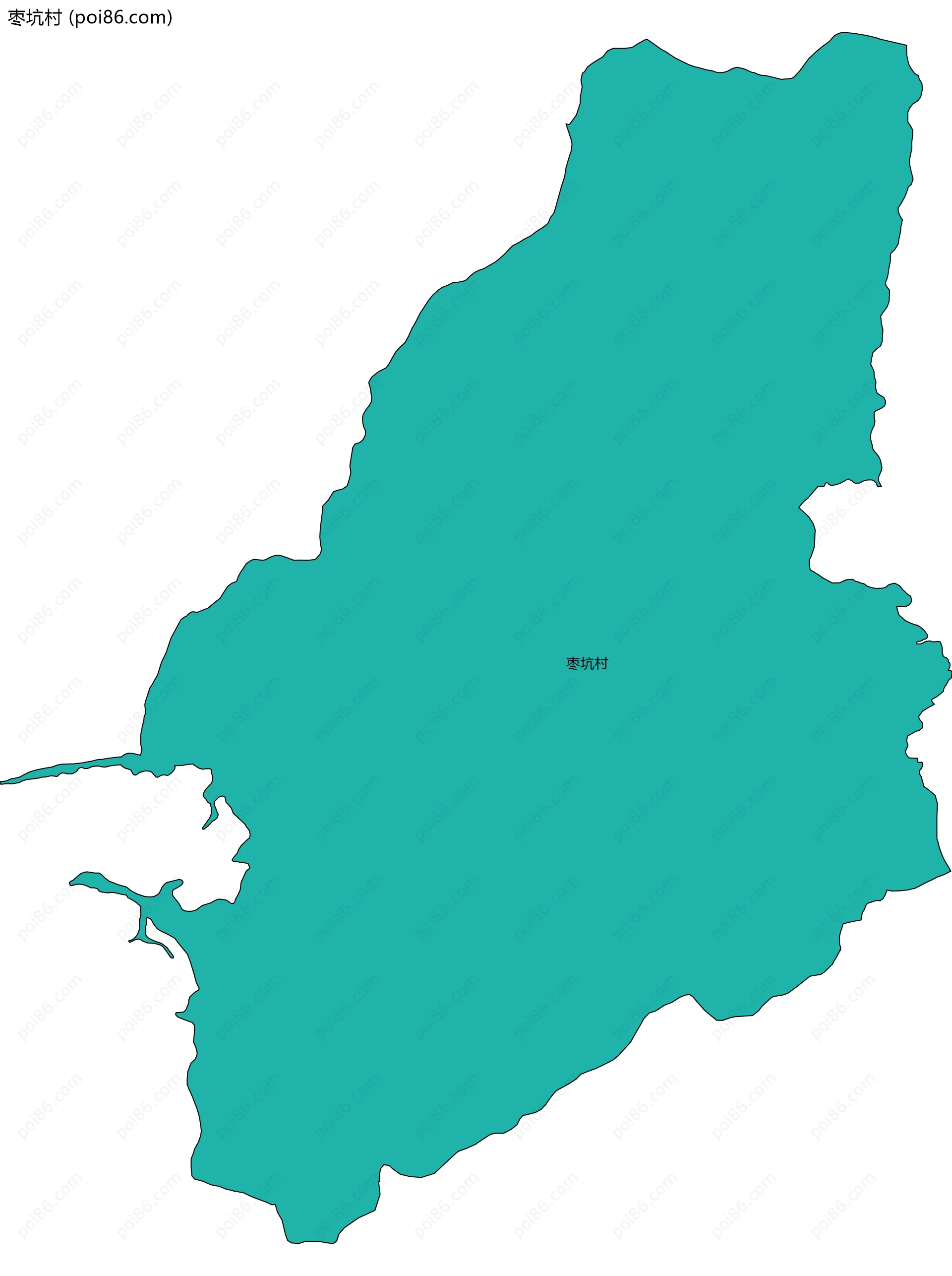 枣坑村边界地图